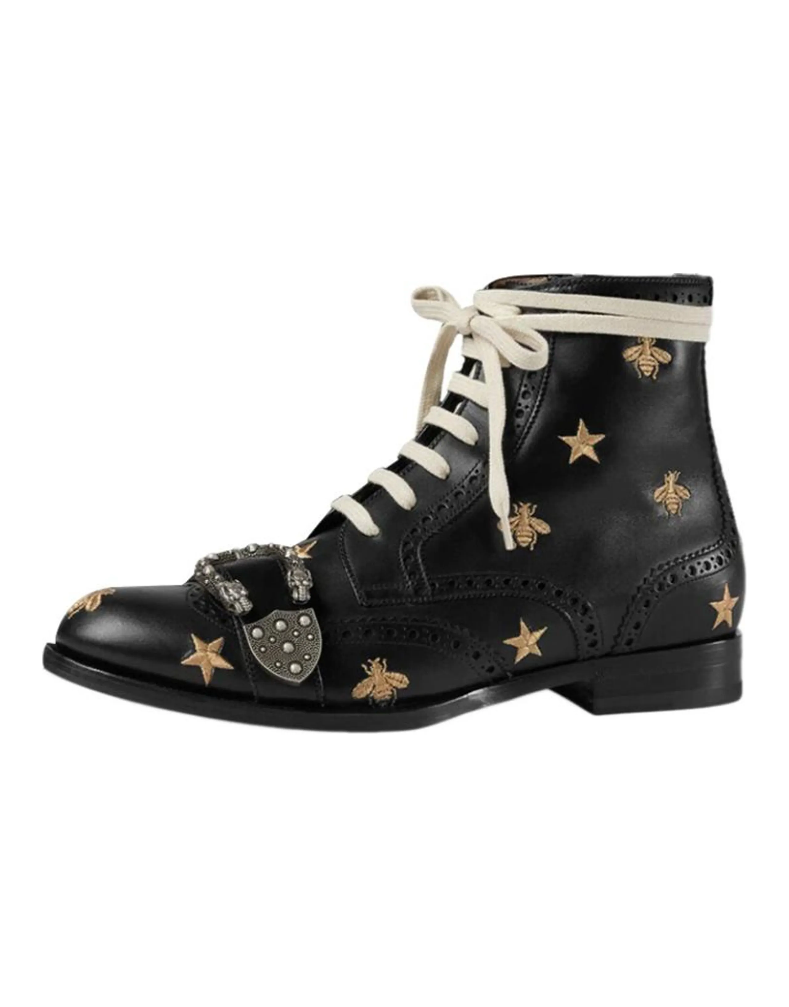GUCCI Queercore Embroidered Brogue Boots