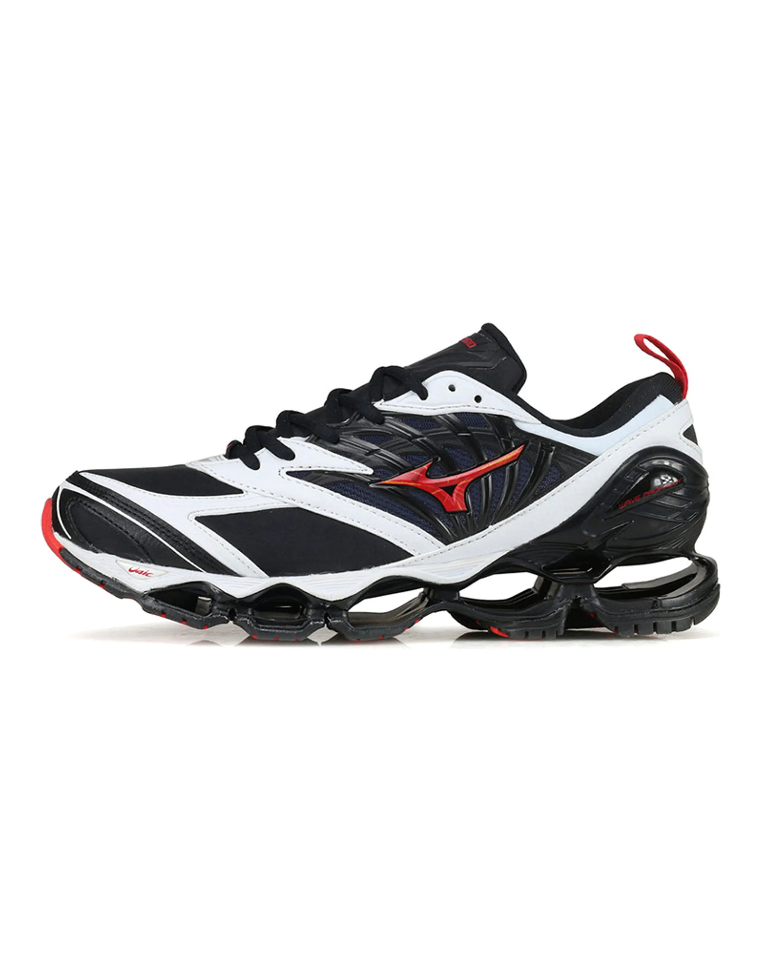 Mizuno Wave Prophecy "Icon" Slip-Resistant Wear-Resistant Retro Running Shoes Black White Red