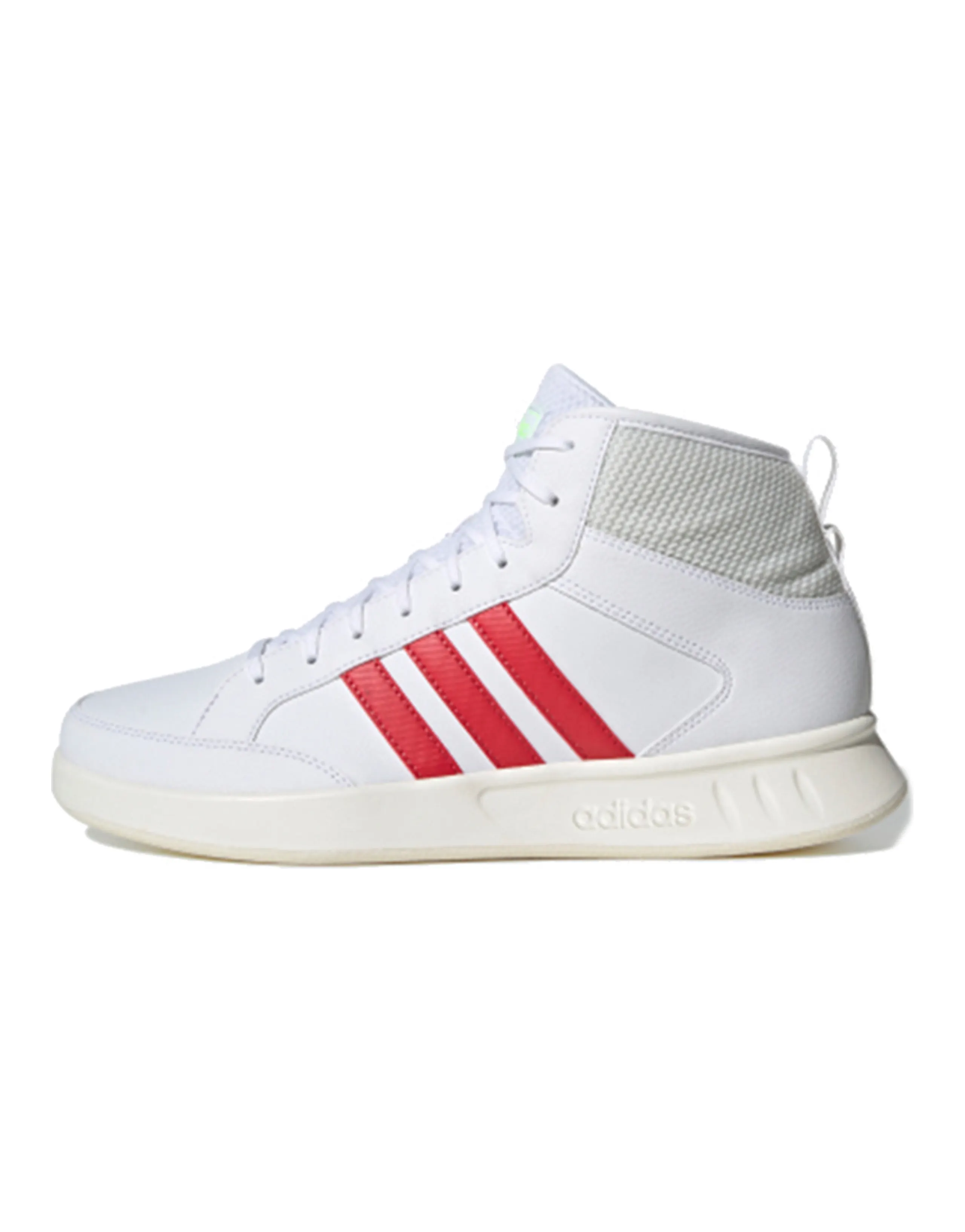 Adidas Court80s Mid High Top Casual Skate Shoes Unisex White Red Gray