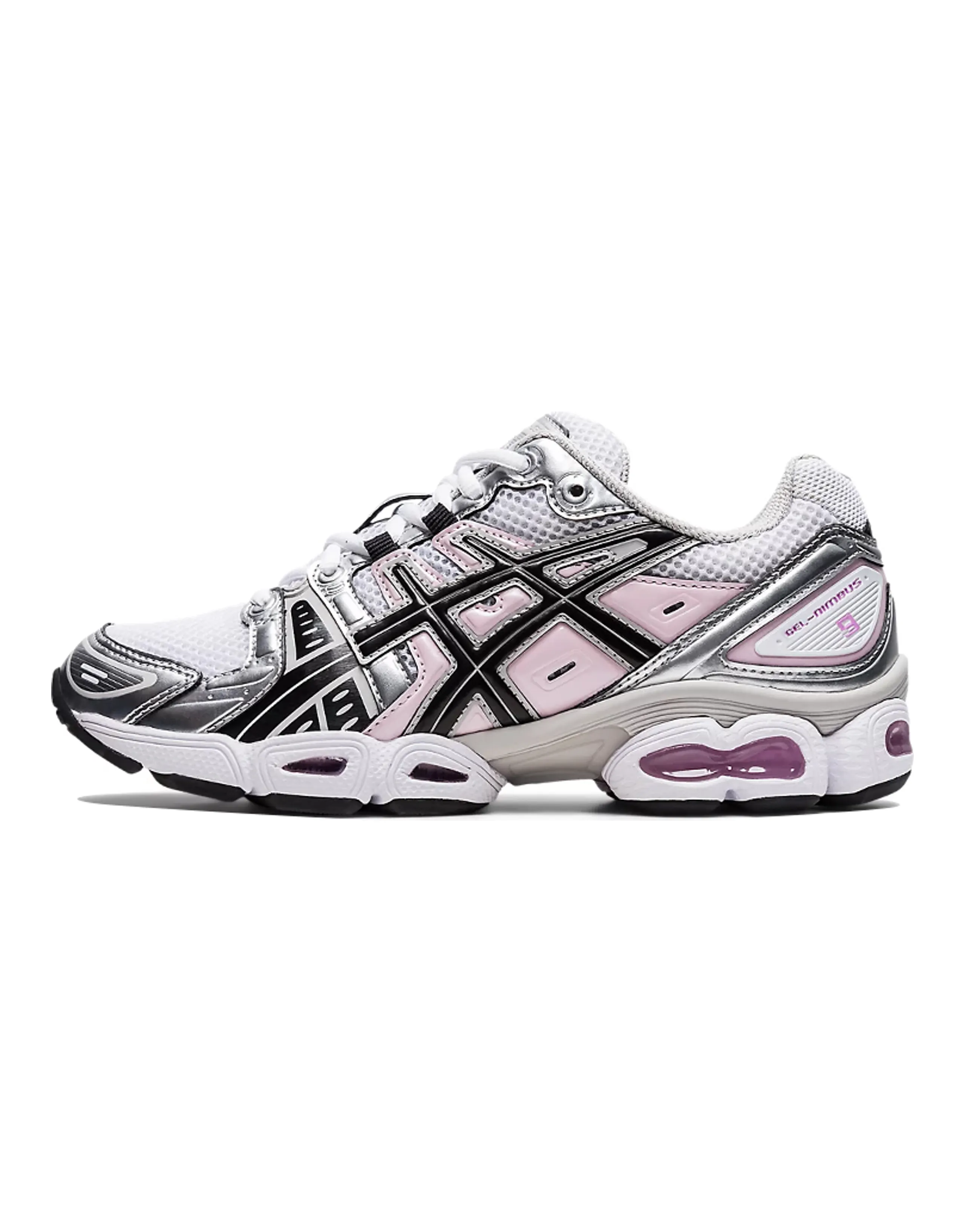 Asics Gel Nimbus 9 White Black Light Pink Women's