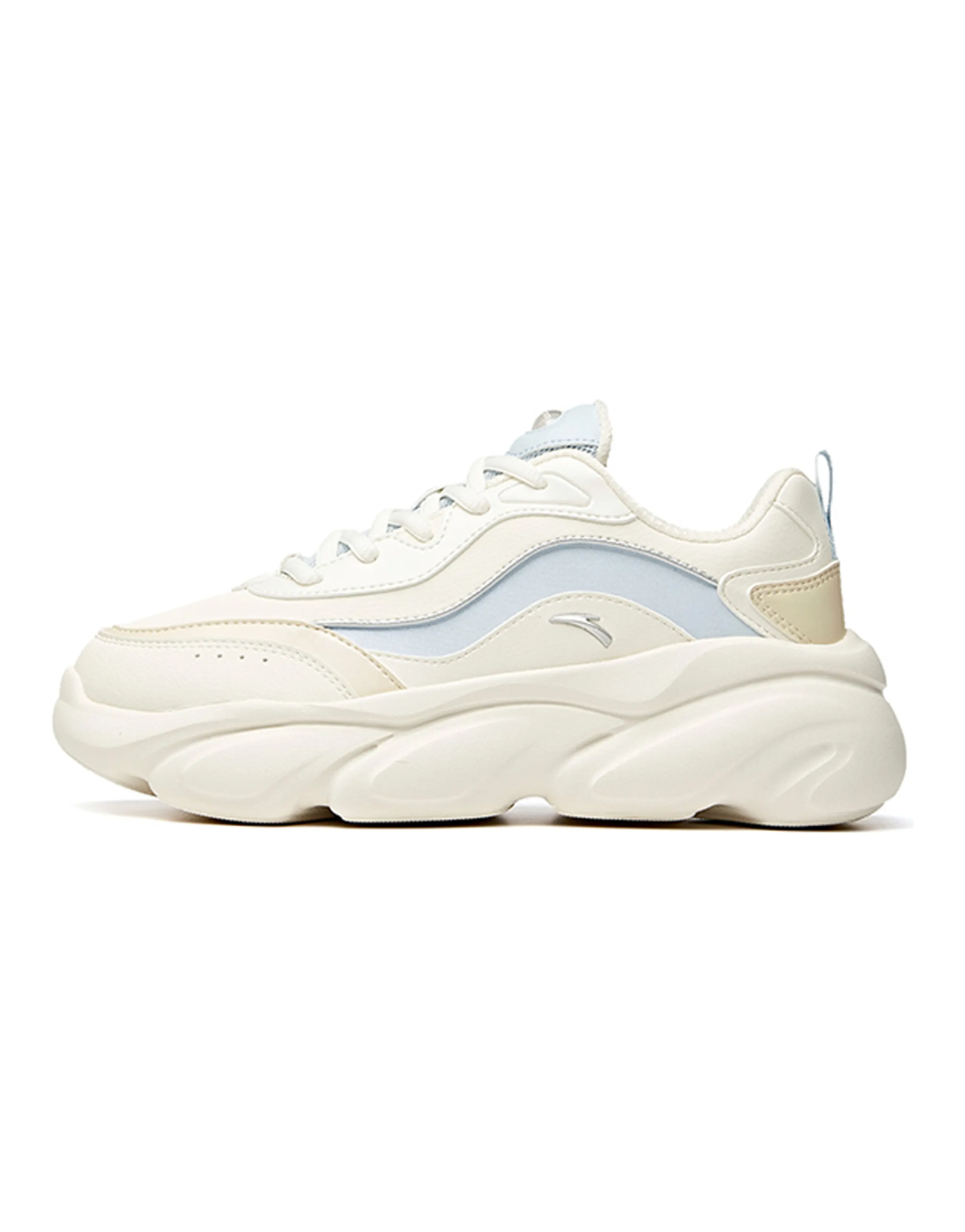 ANTA Cat Paw Chunky Sneakers Women's Low-Top White Blue