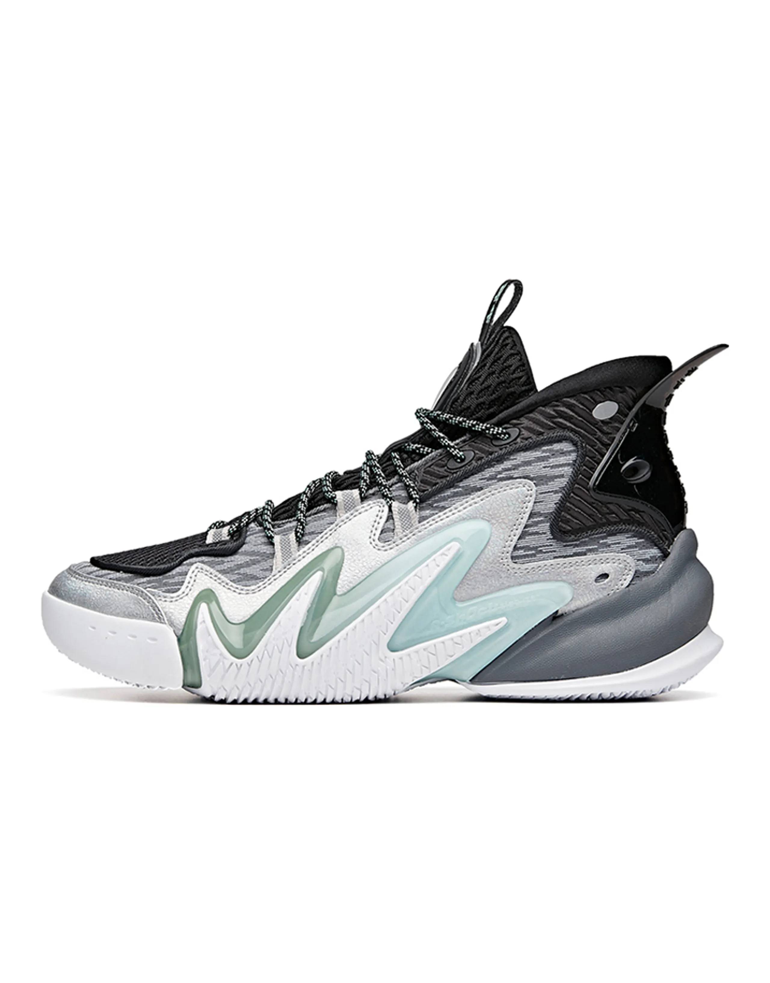 ANTA Berserk 2 Basketball Shoes Men High-Top Black Gray Green