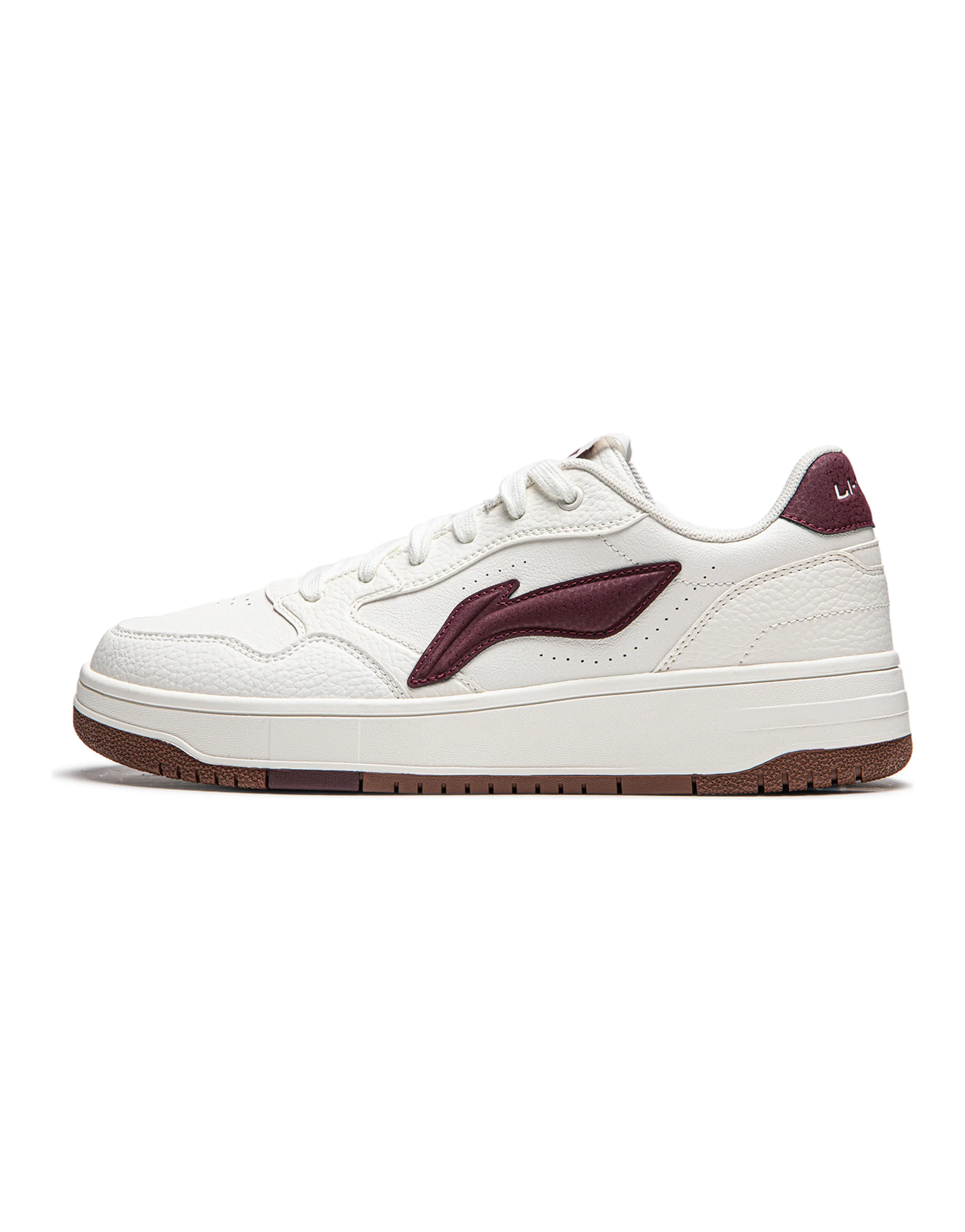 LiNing Tianji Soft Slip Resistant Cushioning Abrasion Resistant Low Top Skateboard Shoes Men's White Red
