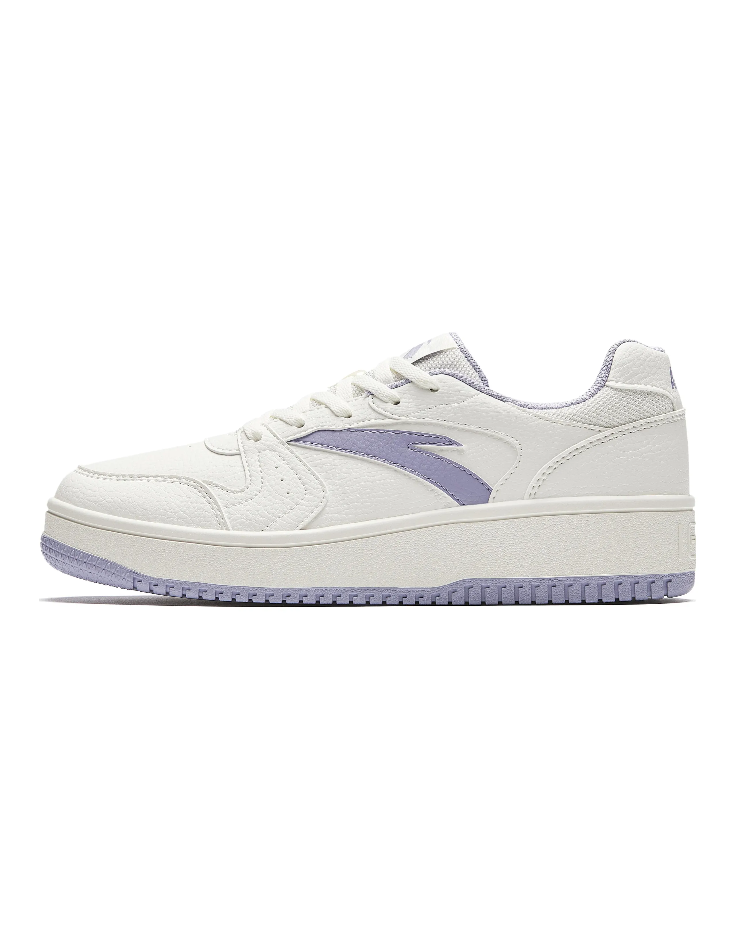 Anta Wear-Resistant Low-Top Skateboard Shoes Women's White Purple