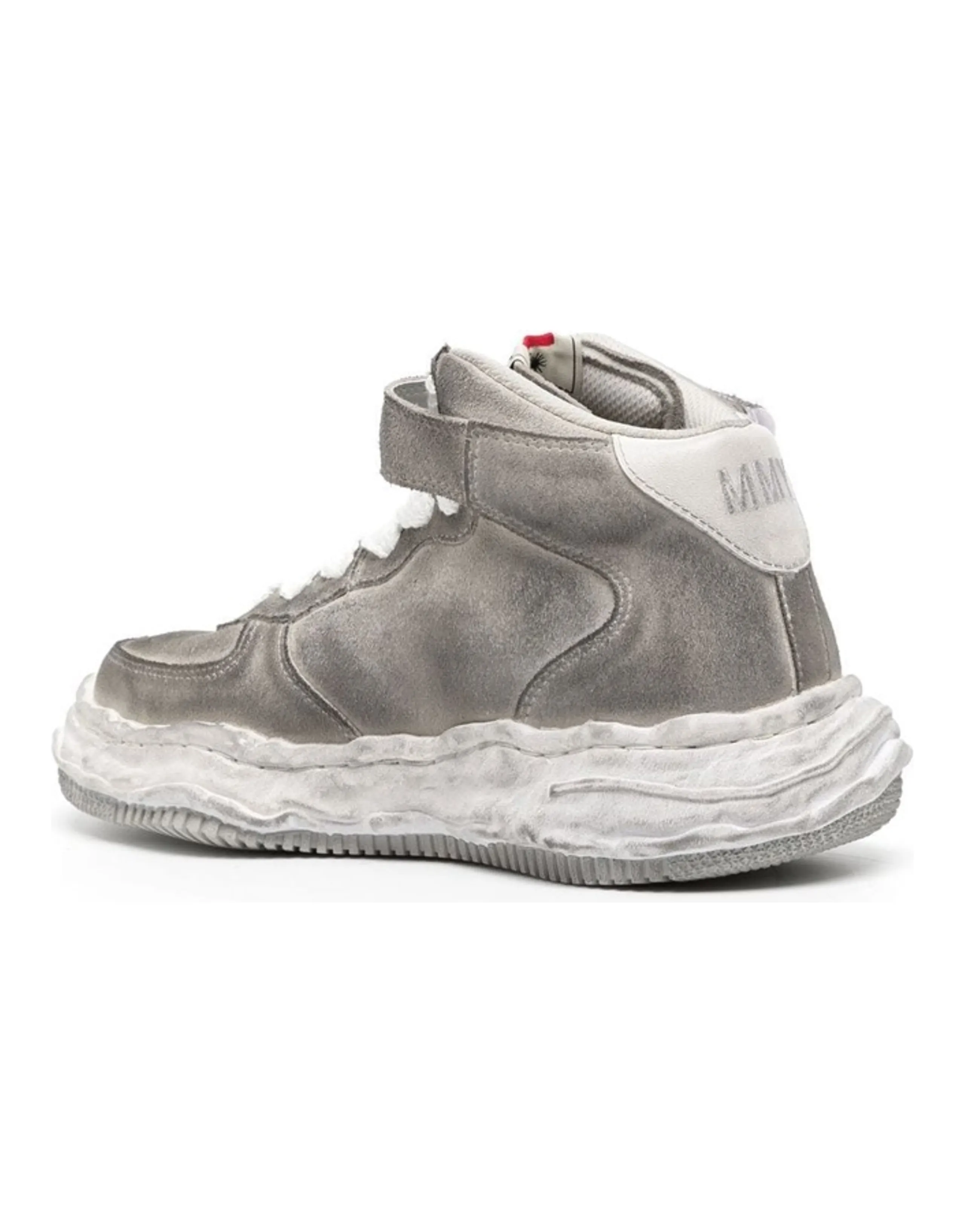 MIHARA YASUHIRO Lace-Up Mid-Top Fashion Sneakers Men's Gray Distressed Edition