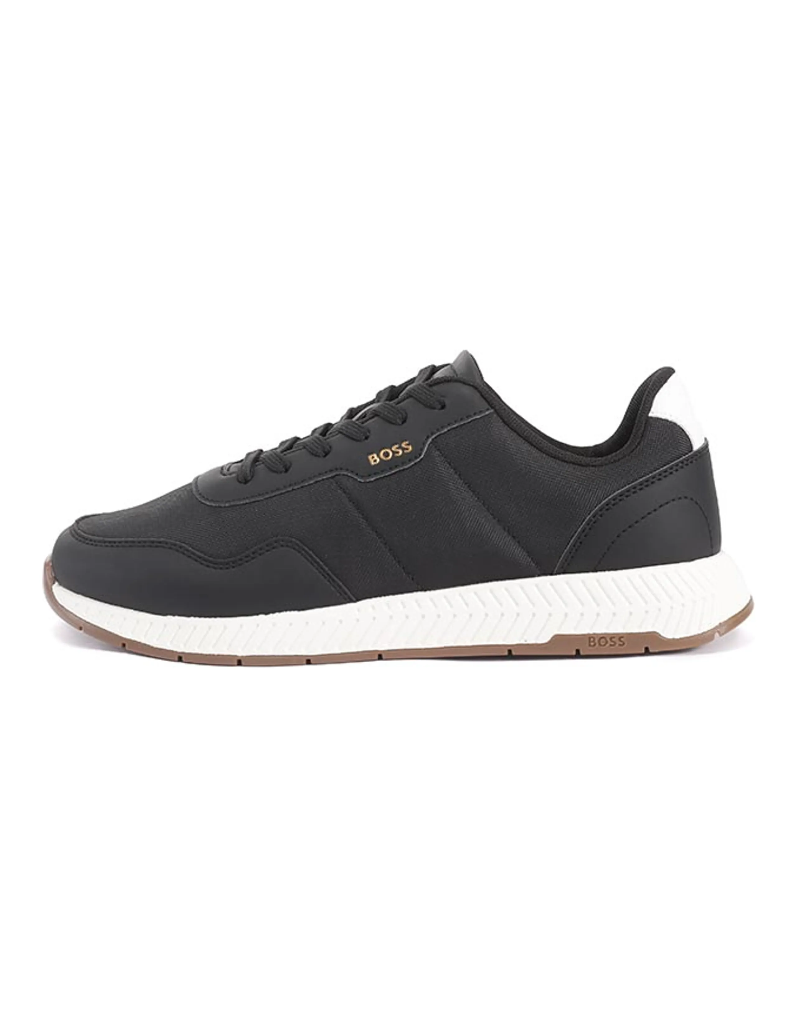 HUGO BOSS Ttnm Evo Logo Lace-Up Low-Top Casual Shoes Men's Black White Tail
