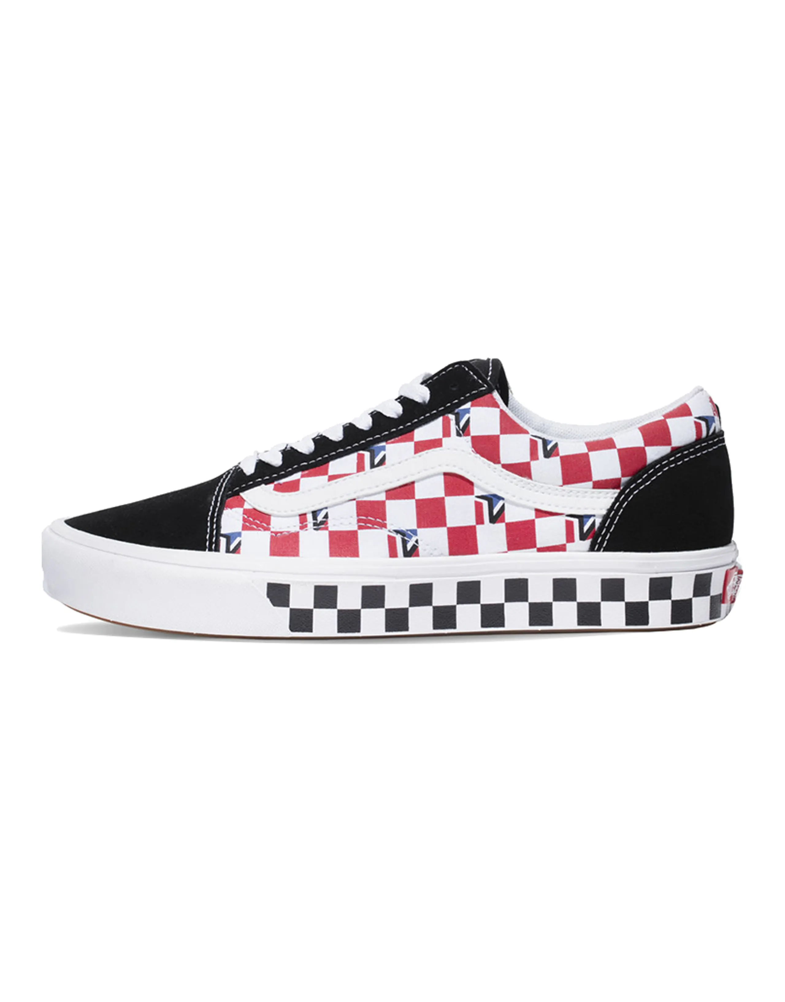 Vans Comfycush Old Skool Dimension In Checkerboard 'Black Red Blue'