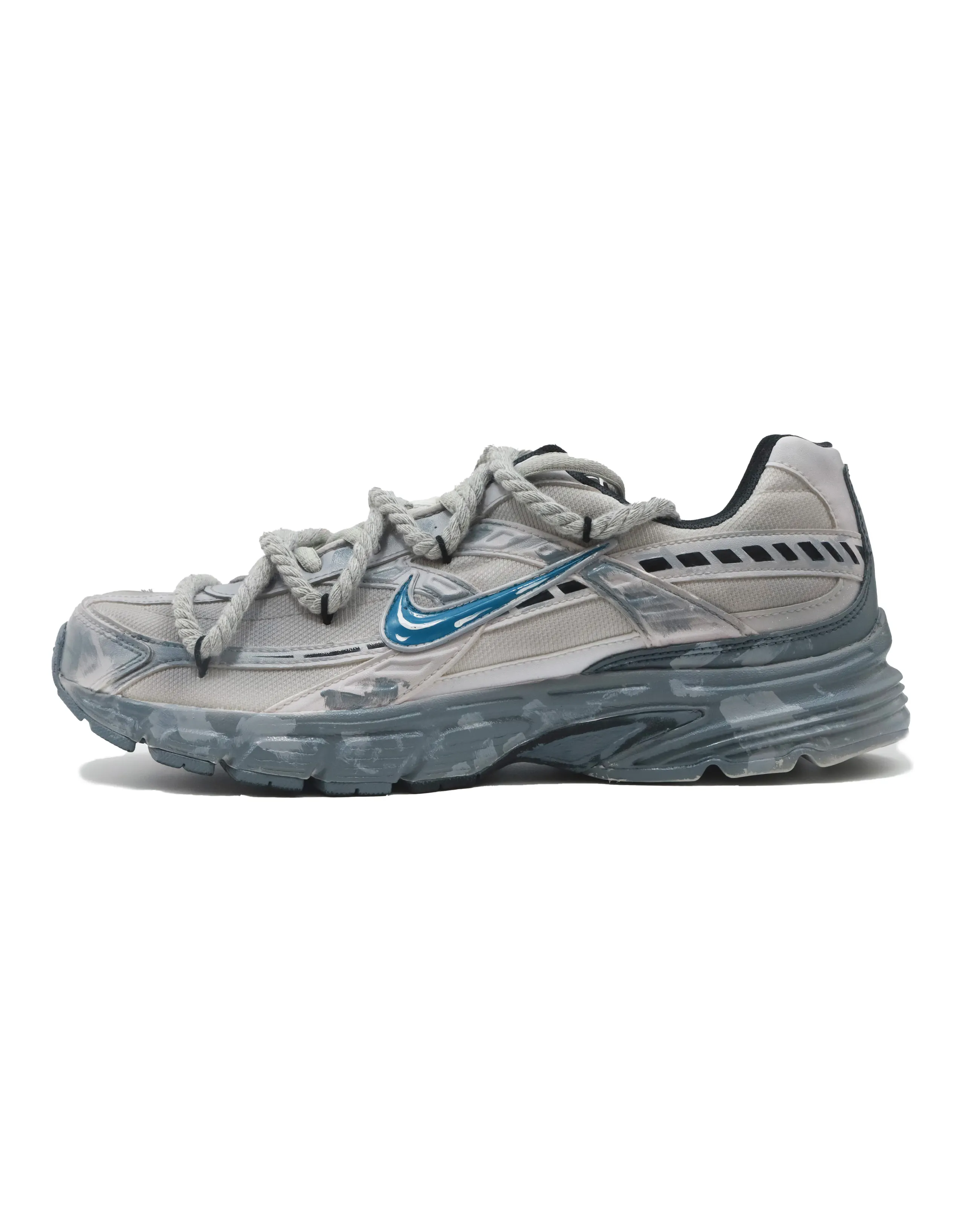 Custom Nike Initiator 'Pioneer Grey Blue' Cushioned Breathable Support Low-Top Casual City Commuter Running Shoes Men's