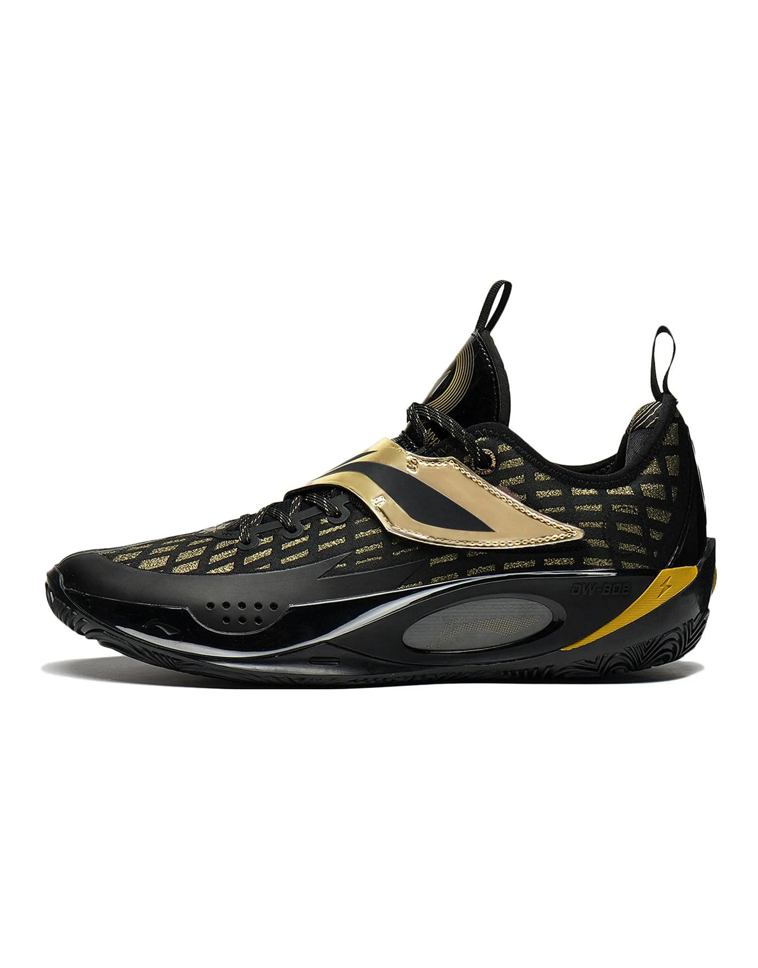 LiNing Wade 808 2 Cushioning Anti-Slip And Wear-Resistant Low-Top Basketball Shoes Black Gold