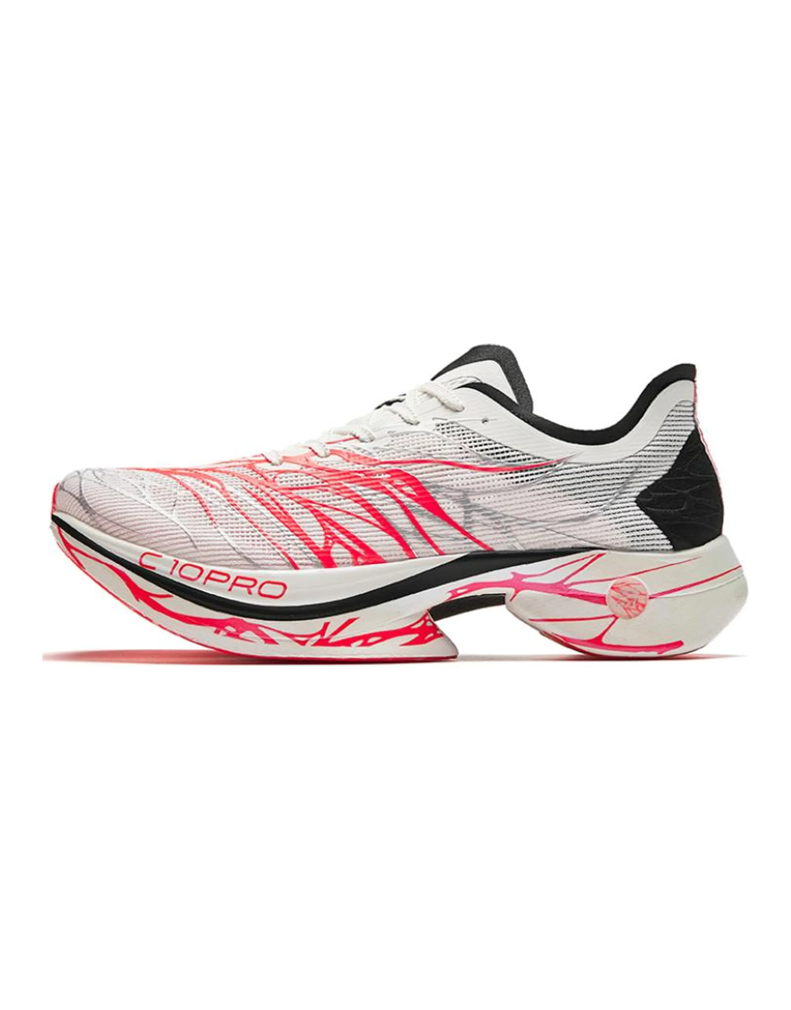 Anta C10 Pro Cushioned Slip-Resistant Low-Top Running Shoes Men's White Red
