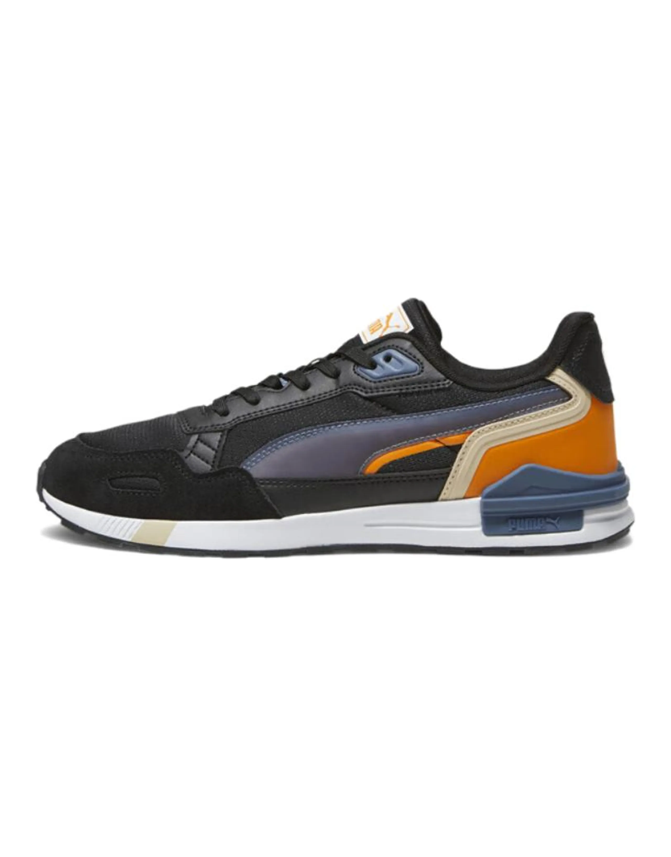 PUMA Graviton Tera Casual Shoes Unisex Low-Top Black Orange