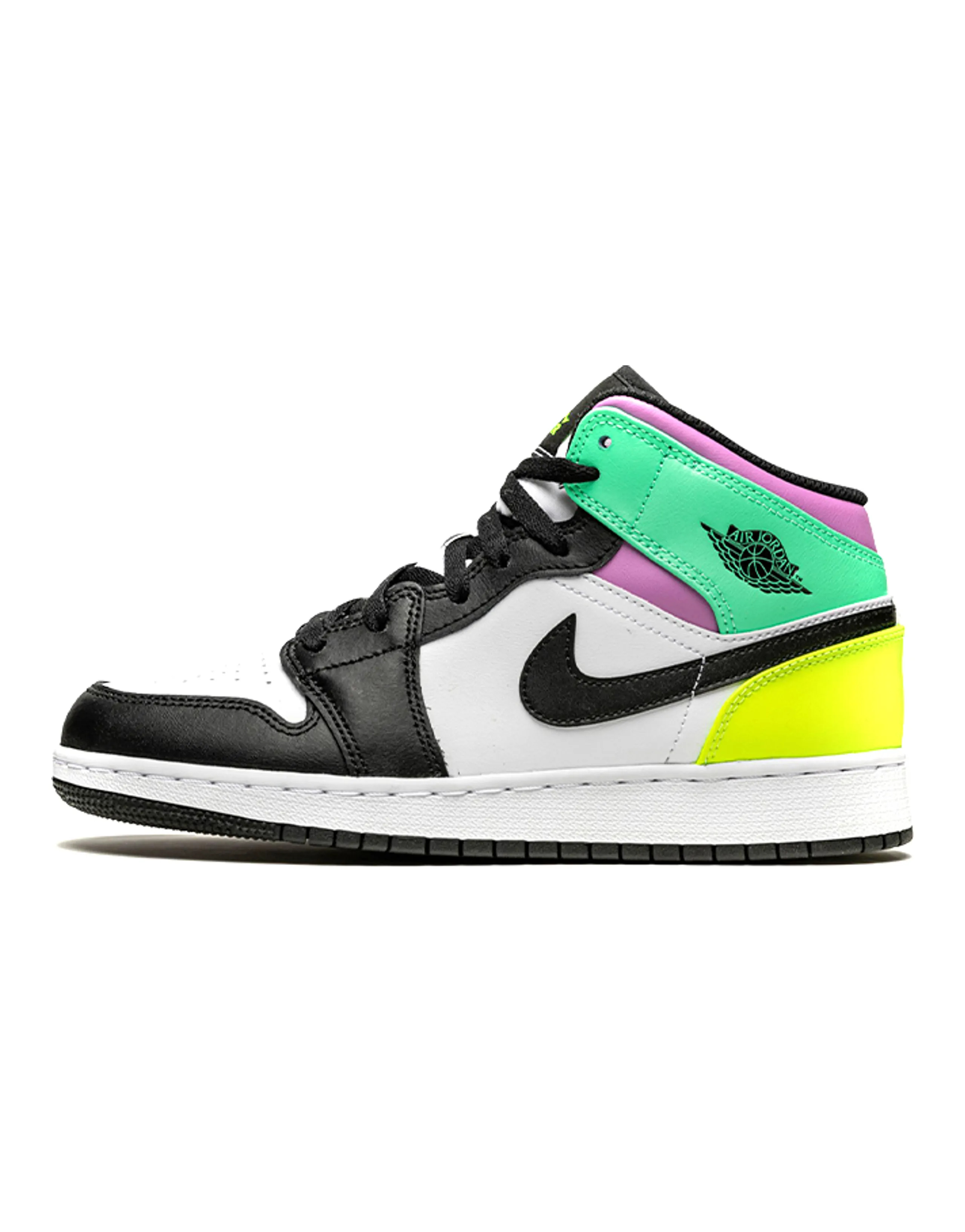 Jordan 1 Mid Pastel Black Toe GS