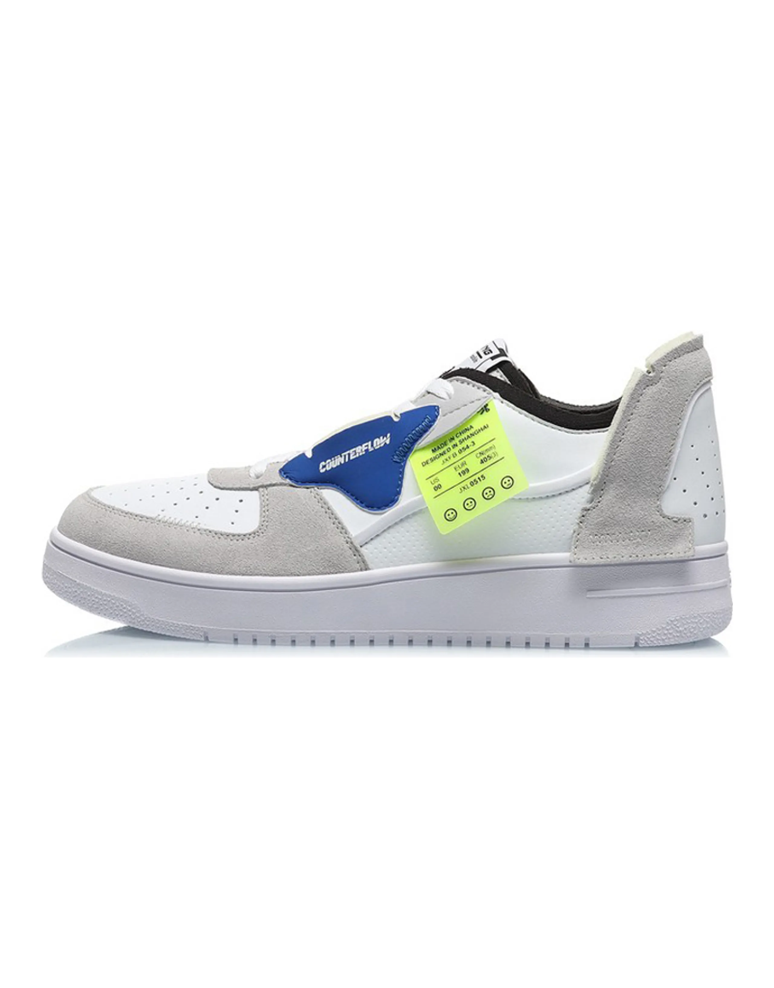 LINING CF Skateboard Shoes Men Low-Top White Gray Black
