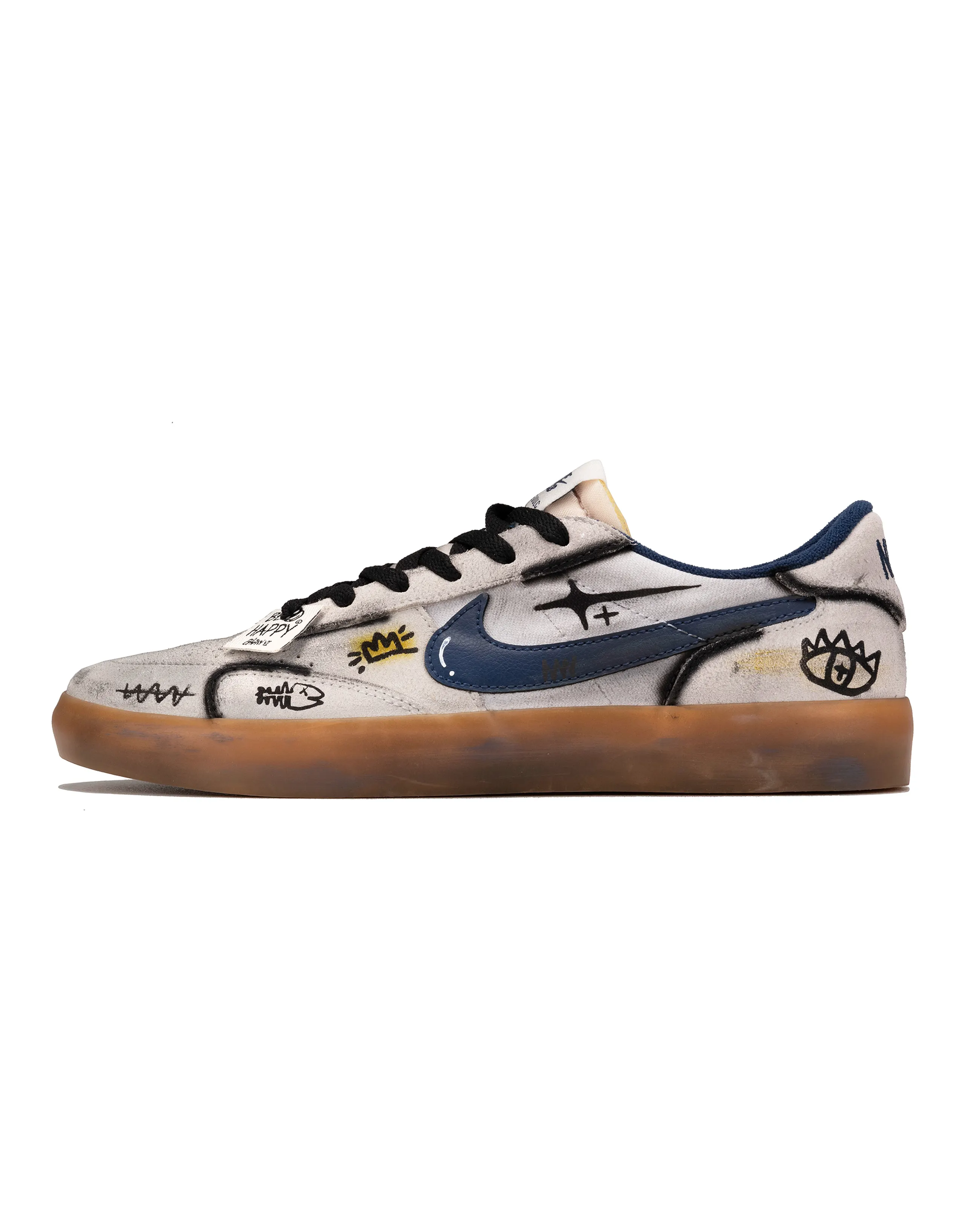 Nike Heritage Coverage Warm Anti-Slip And Wear-Resistant Low-Top Skateboard Shoes Unisex Beige Blue Black