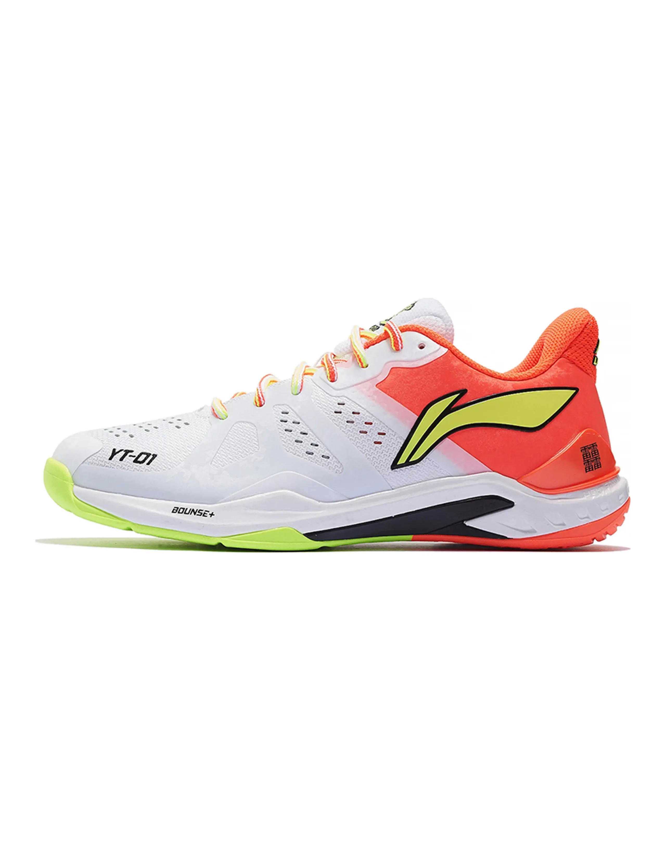 LiNing Cloud Thunder Cushioned Slip Resistant Abrasion Resistant Breathable Low Top Badminton Shoes Unisex White Red