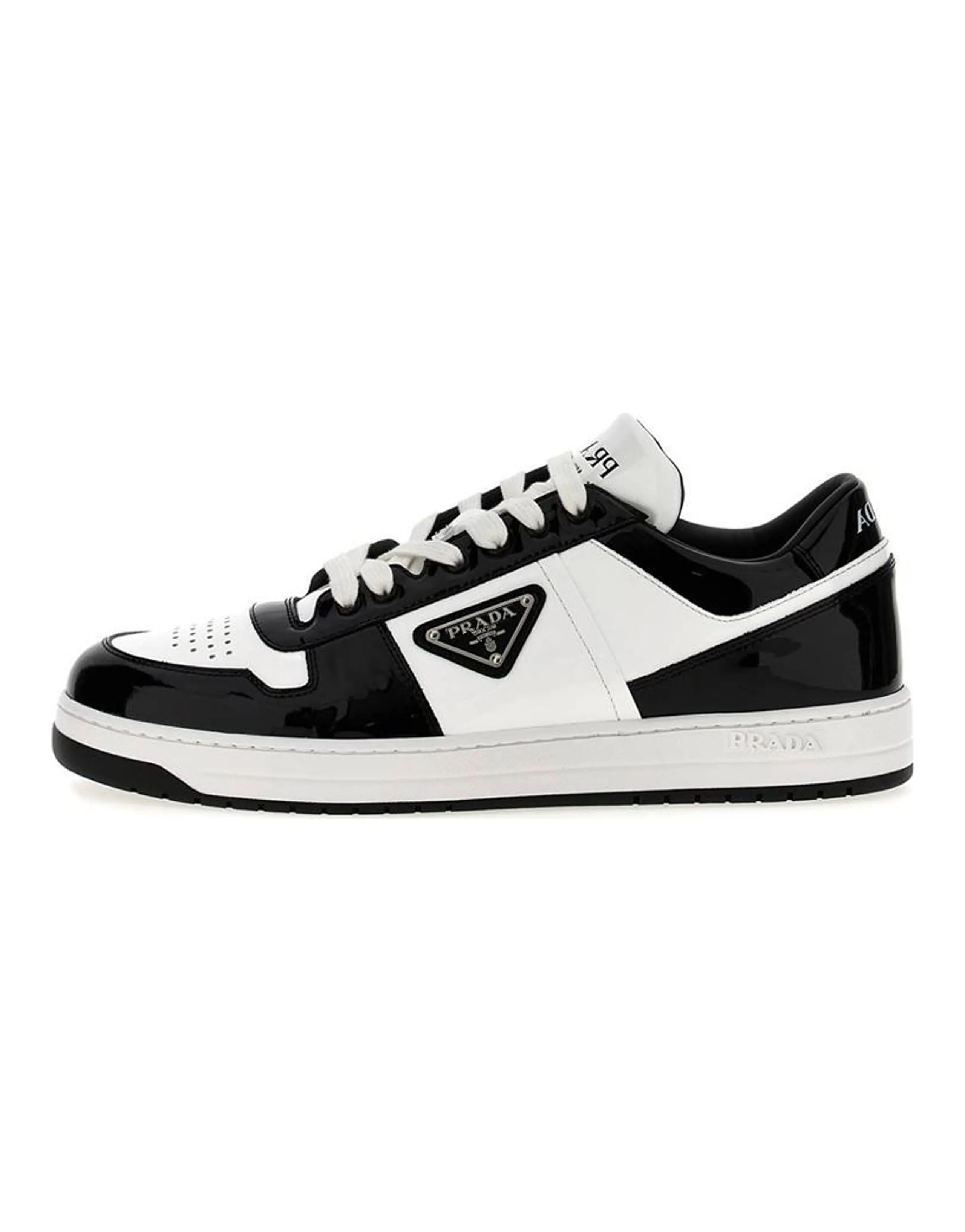 PRADA Downtown Anti Slip Wear Resistant Low Top Skateboard Shoes Men's Black White