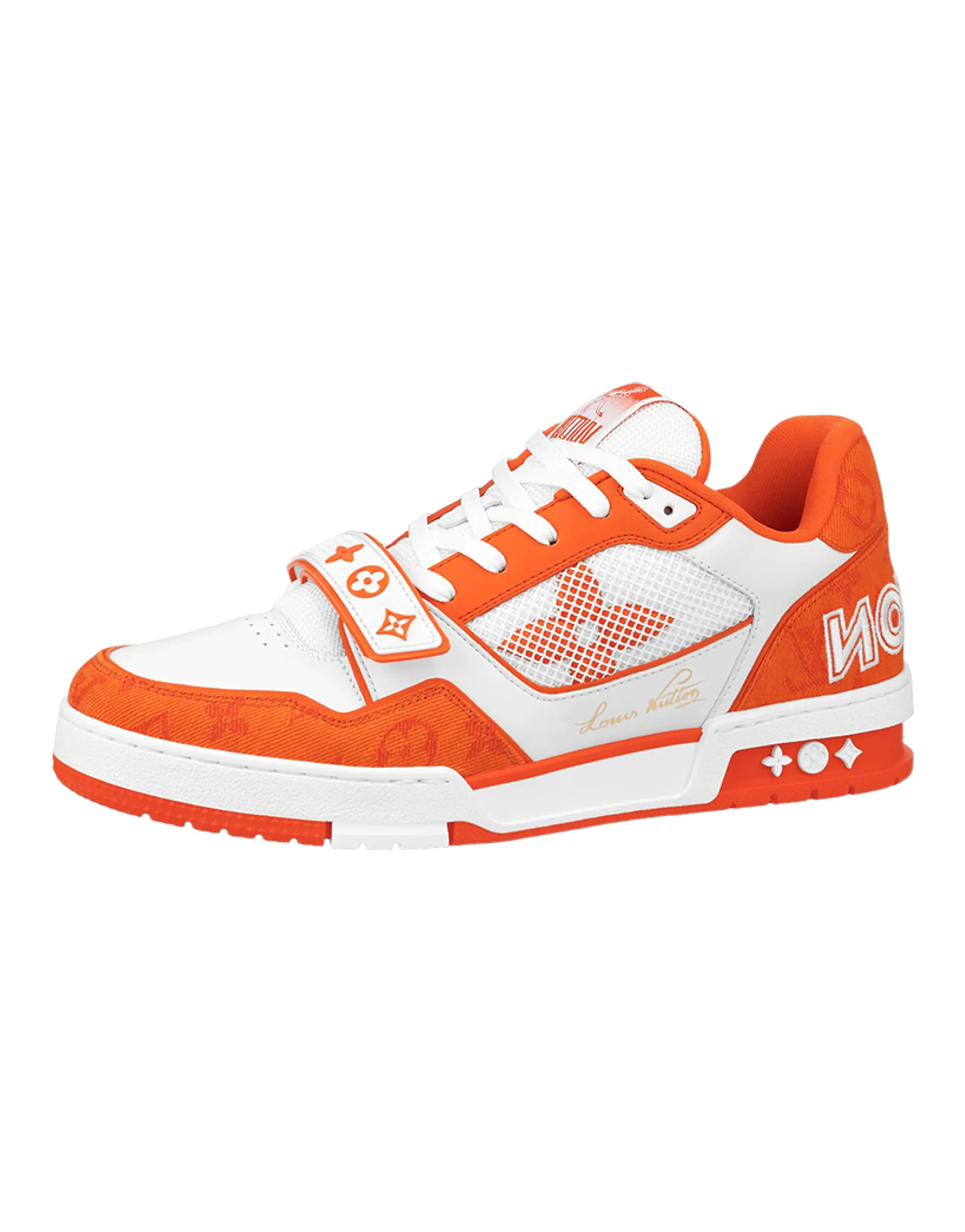LOUIS VUITTON Lv Trainer 'White Orange Velcro'
