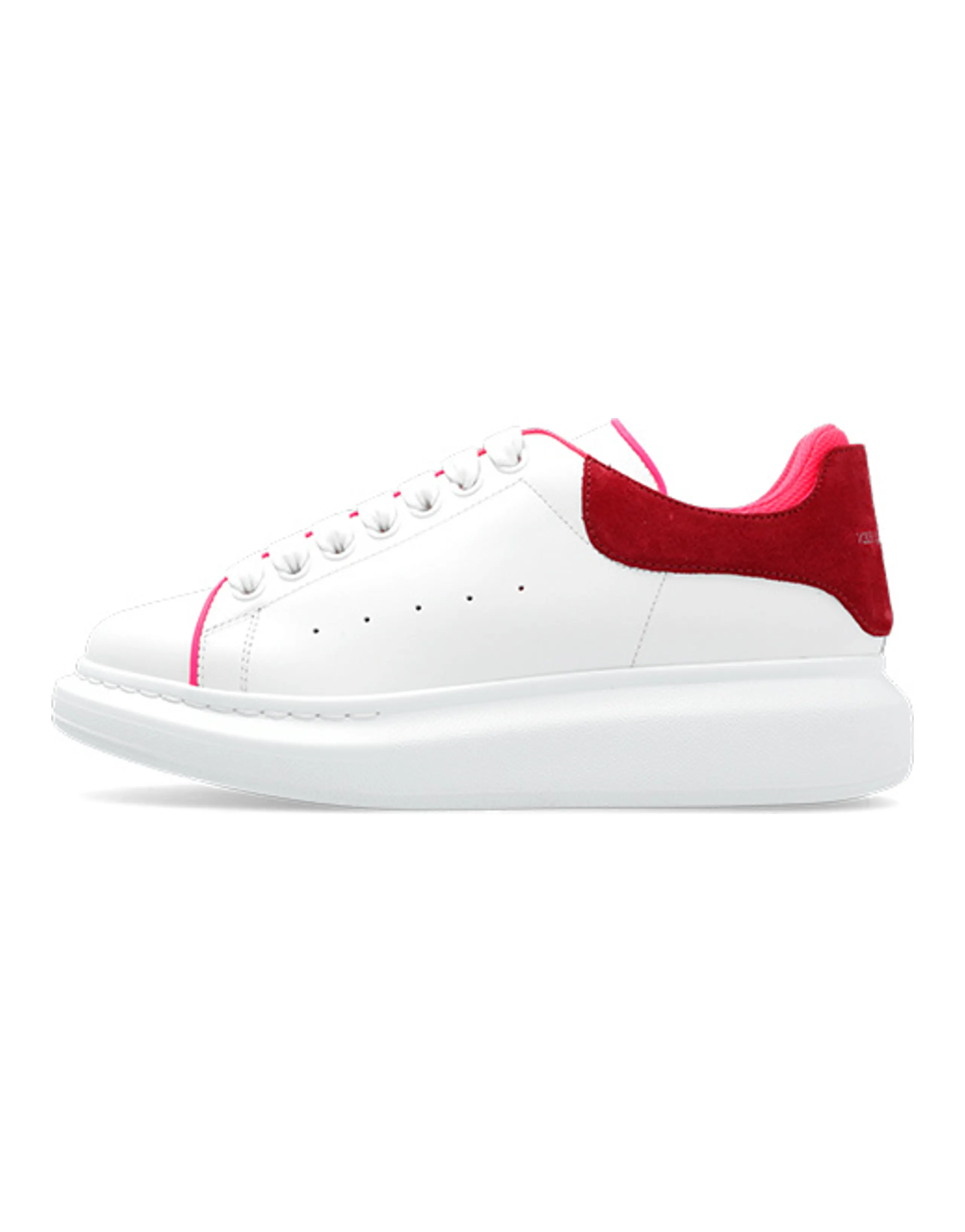 Alexander McQueen Oversized White Velvet Fuchia Women's