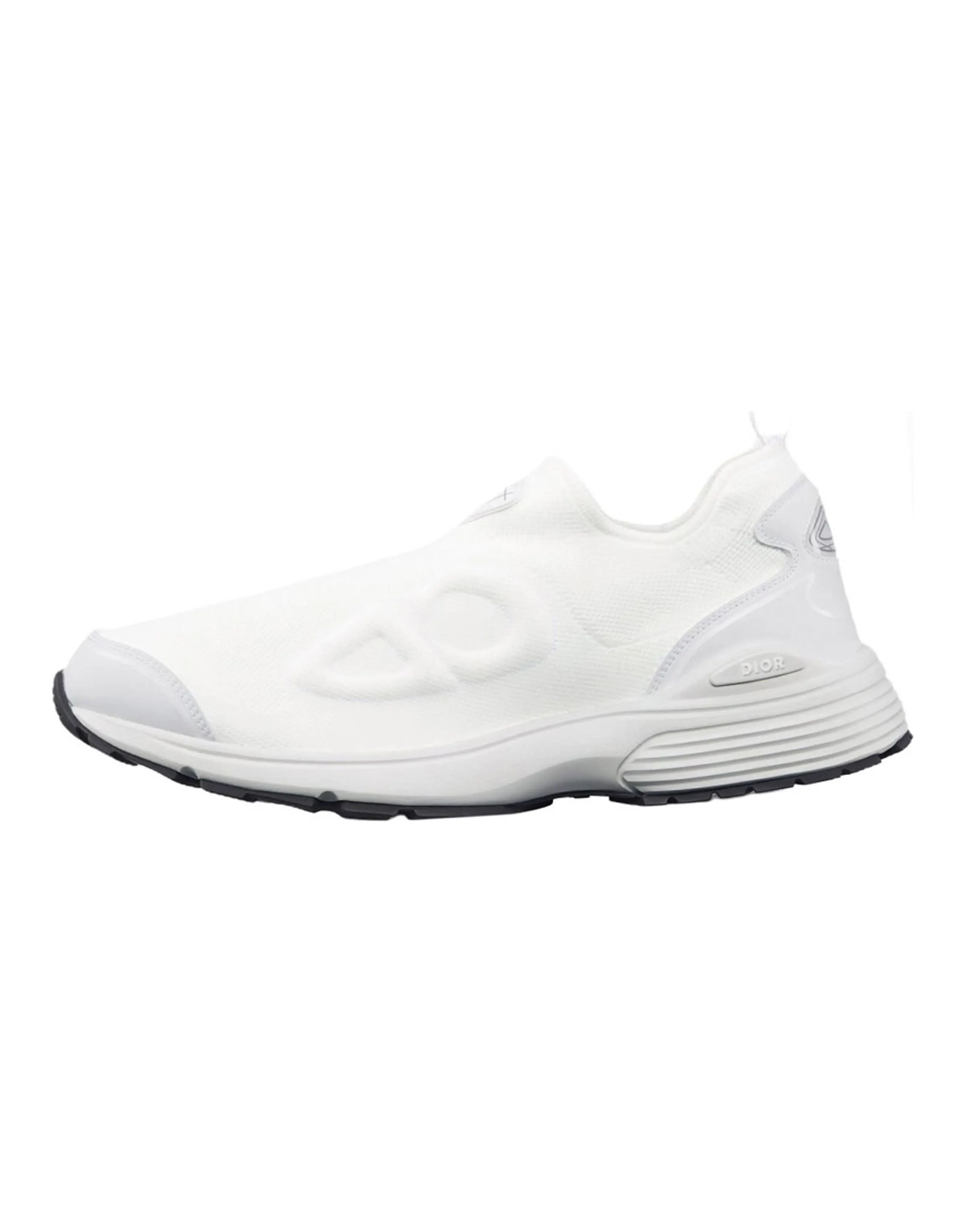 DIOR B30 Countdown Fabric CD30 Logo Round Toe Slip-On Low-Top Casual Shoes Men's White