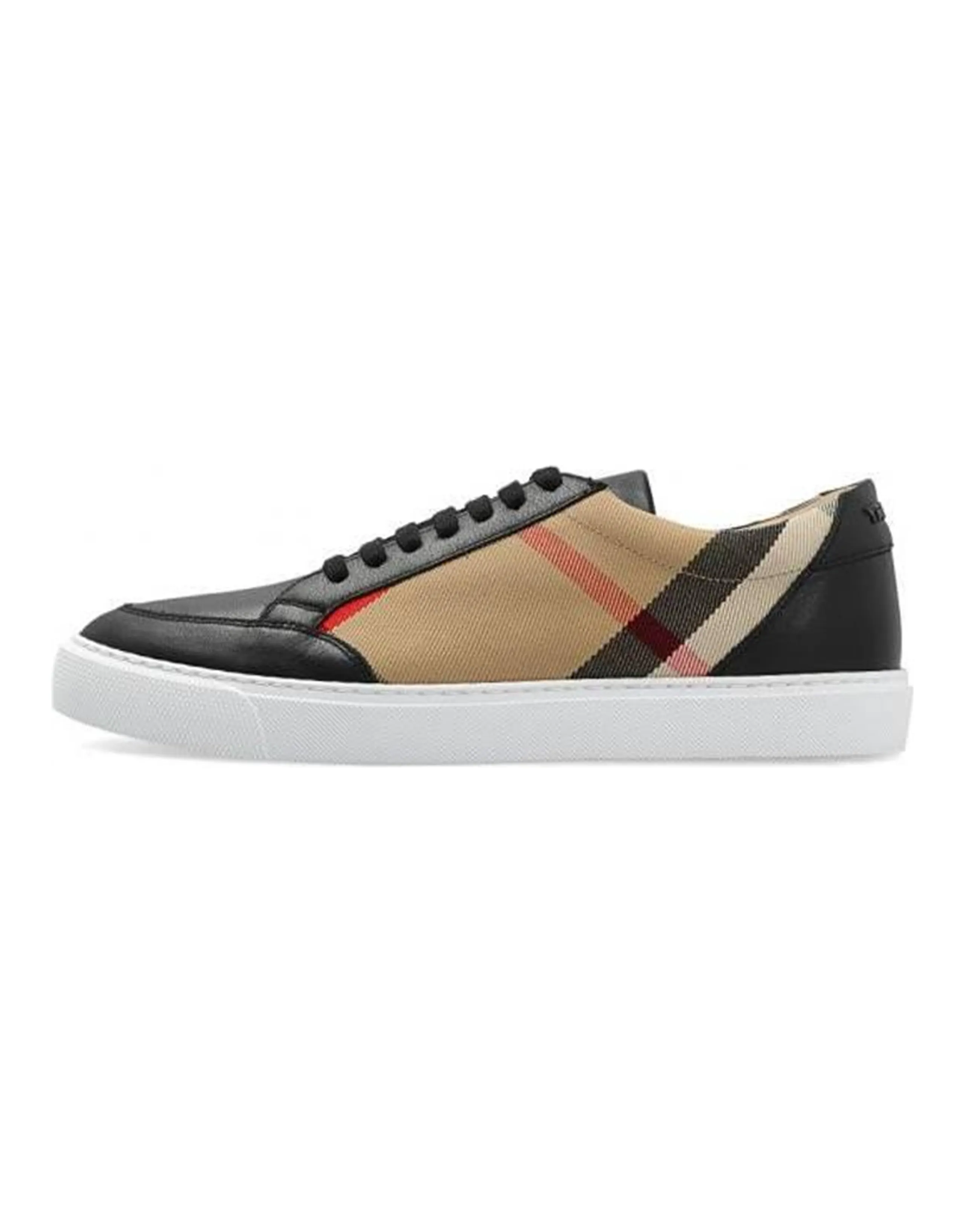 Burberry Low-Top Stylish Skateboarding Shoes Women's Black Beige Brown