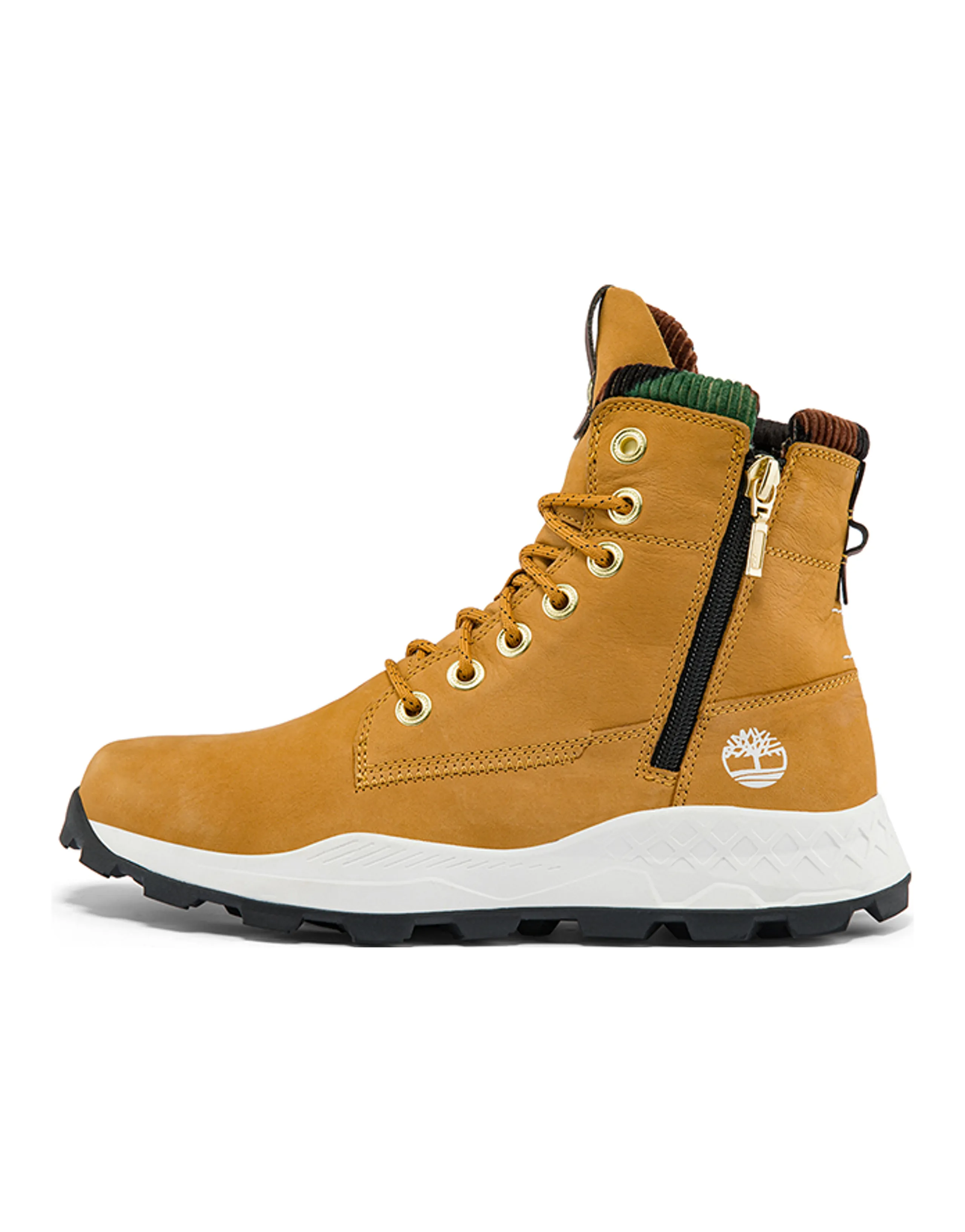 Timberland Brooklyn Side Zip Sneaker Wide Fit Boot 'Wheat Nubuck With Camouflage'