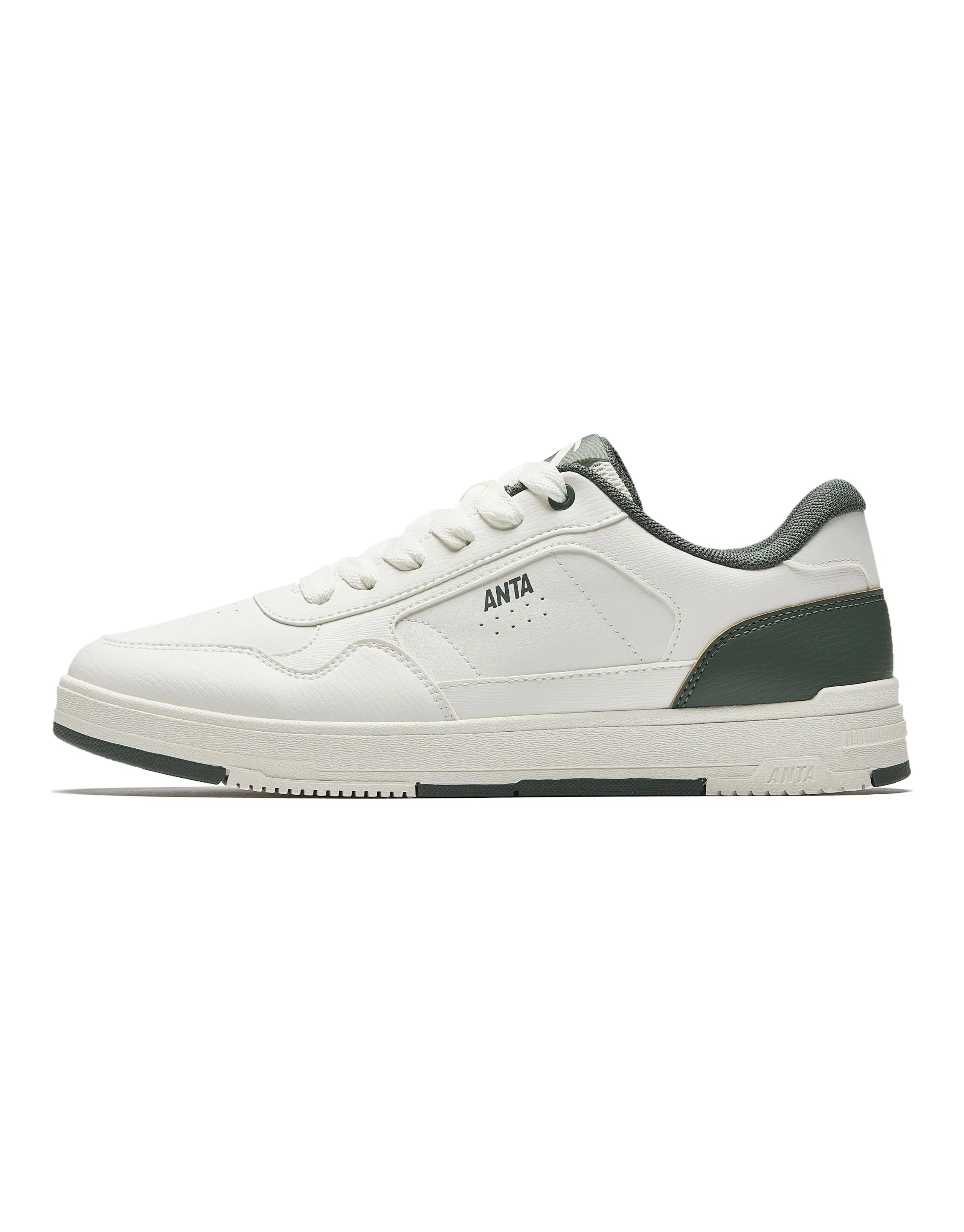 Anta Men's Low-Top Skate Shoes White Green