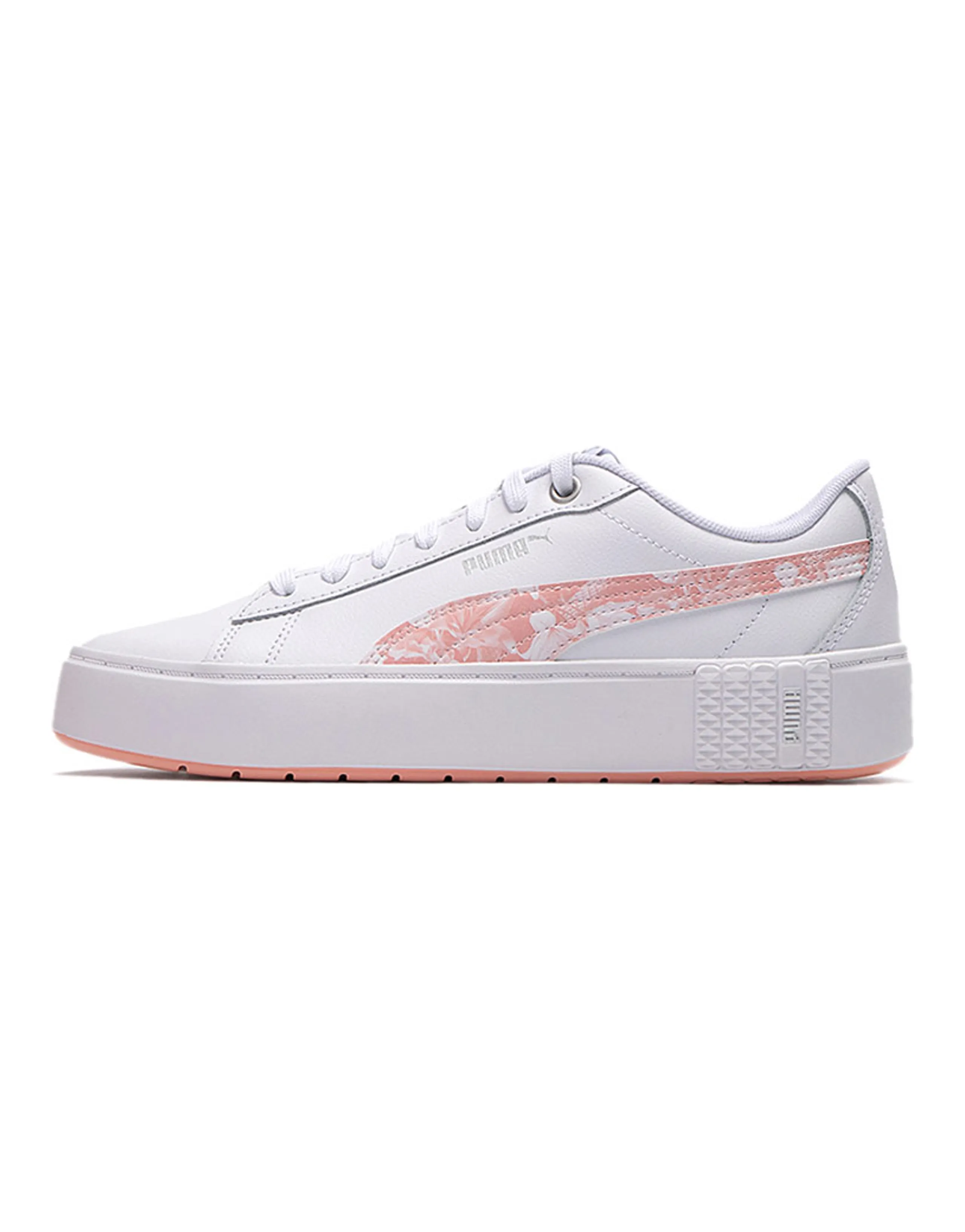 PUMA Smash Platform V2 Untamed Su Shoes For White/Pink Women's
