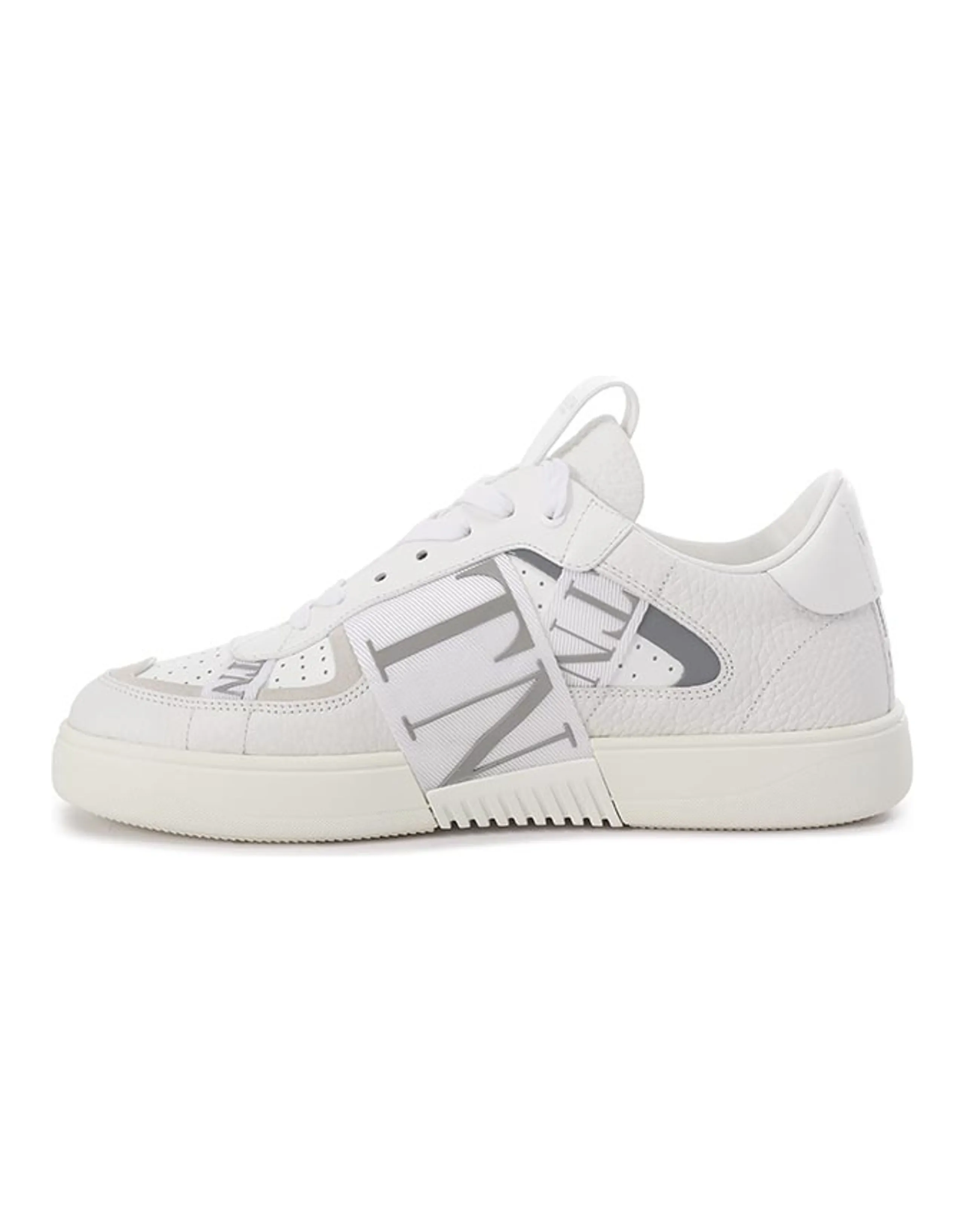 Valentino VL7N Cowhide Round Toe Lace-Up Low-Top Casual Shoes Men's White Platform