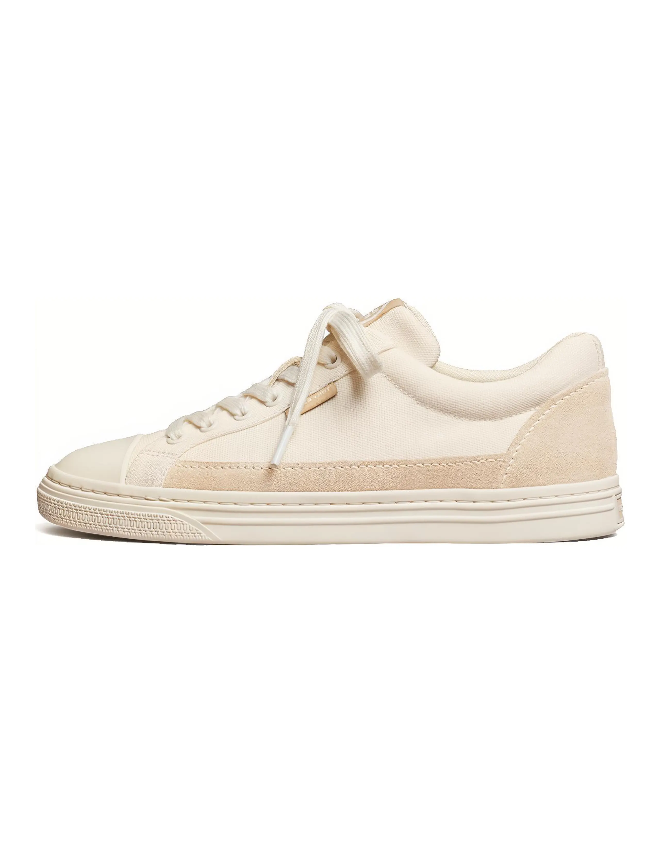 TORY BURCH Classic Court Low Top Stylish Skateboarding Shoes Women's Cream White