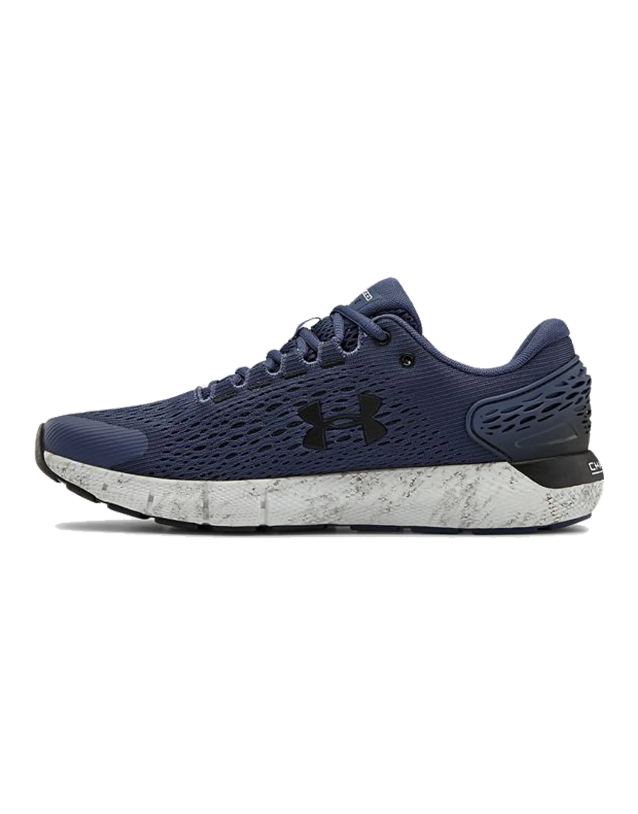 Under Armour Charged Rogue 2 Marble Round Lace-Up Cushioned Low-Top Running Shoes Unisex Ink Blue
