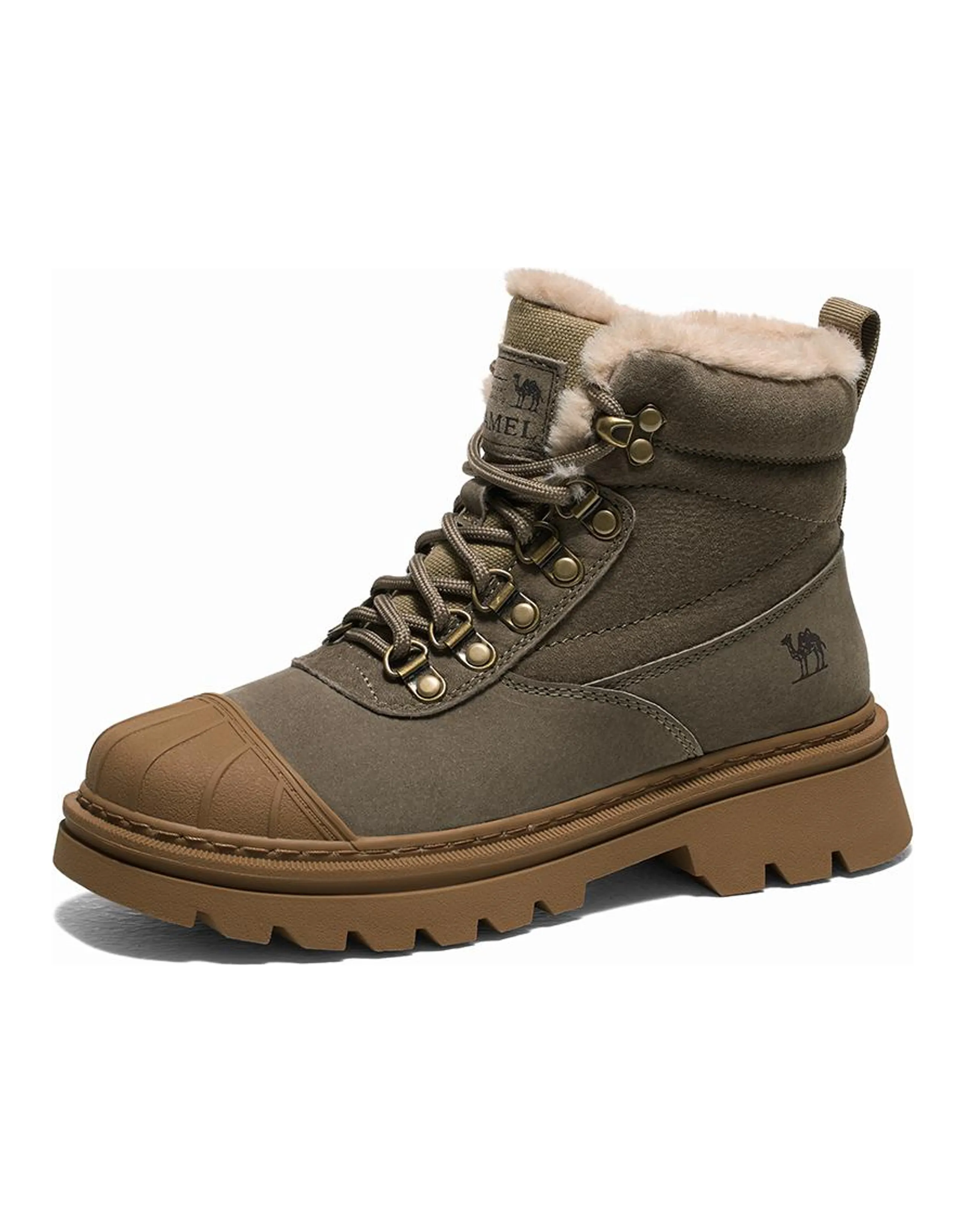 CAMEL Wear-Resistant Anti-Slip Fleece-Lined Retro Classic Short-Cut Outdoor Boots Men's