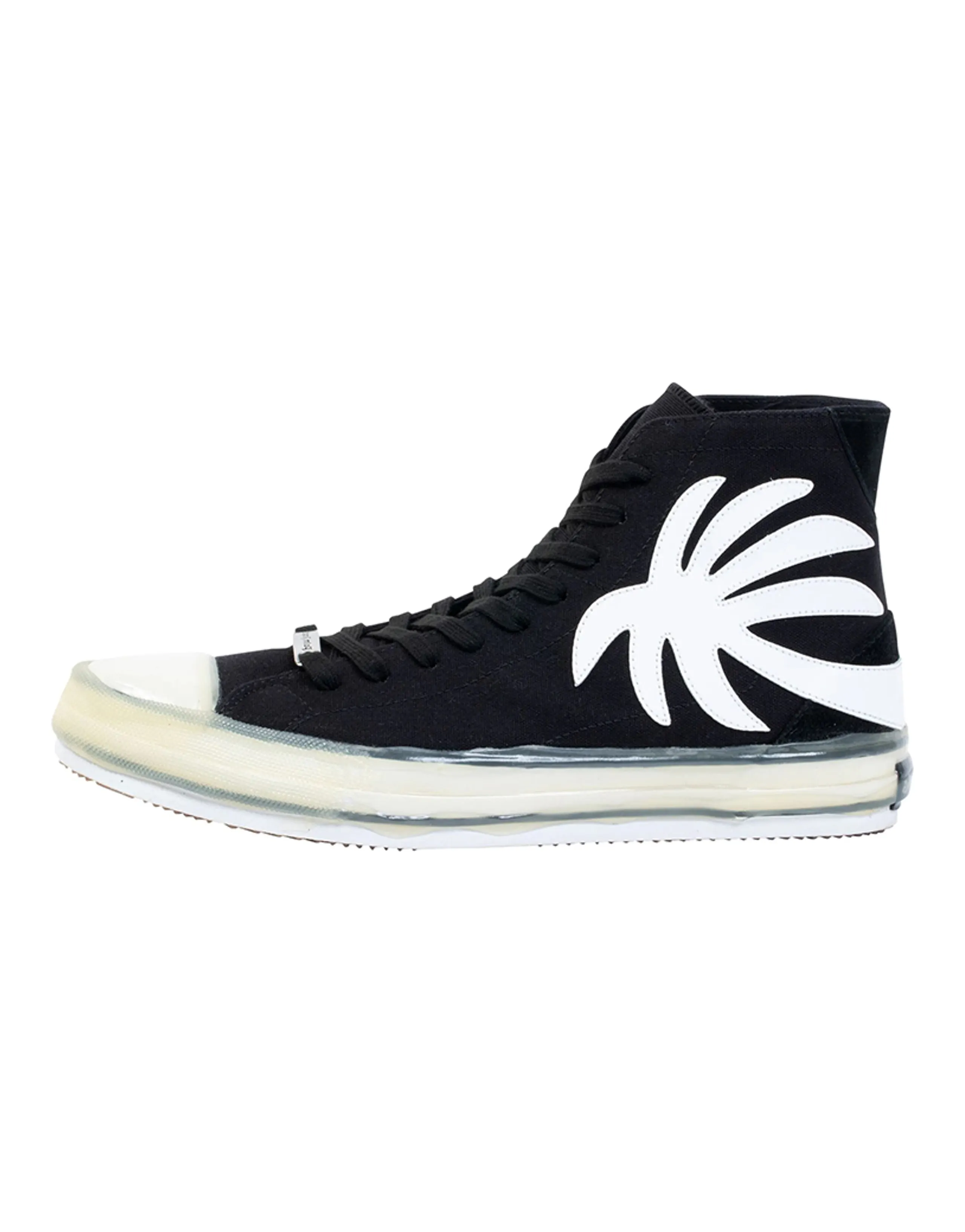 PALM ANGELS Anti Slip Wear Resistant High Top Canvas Shoes Men's Black