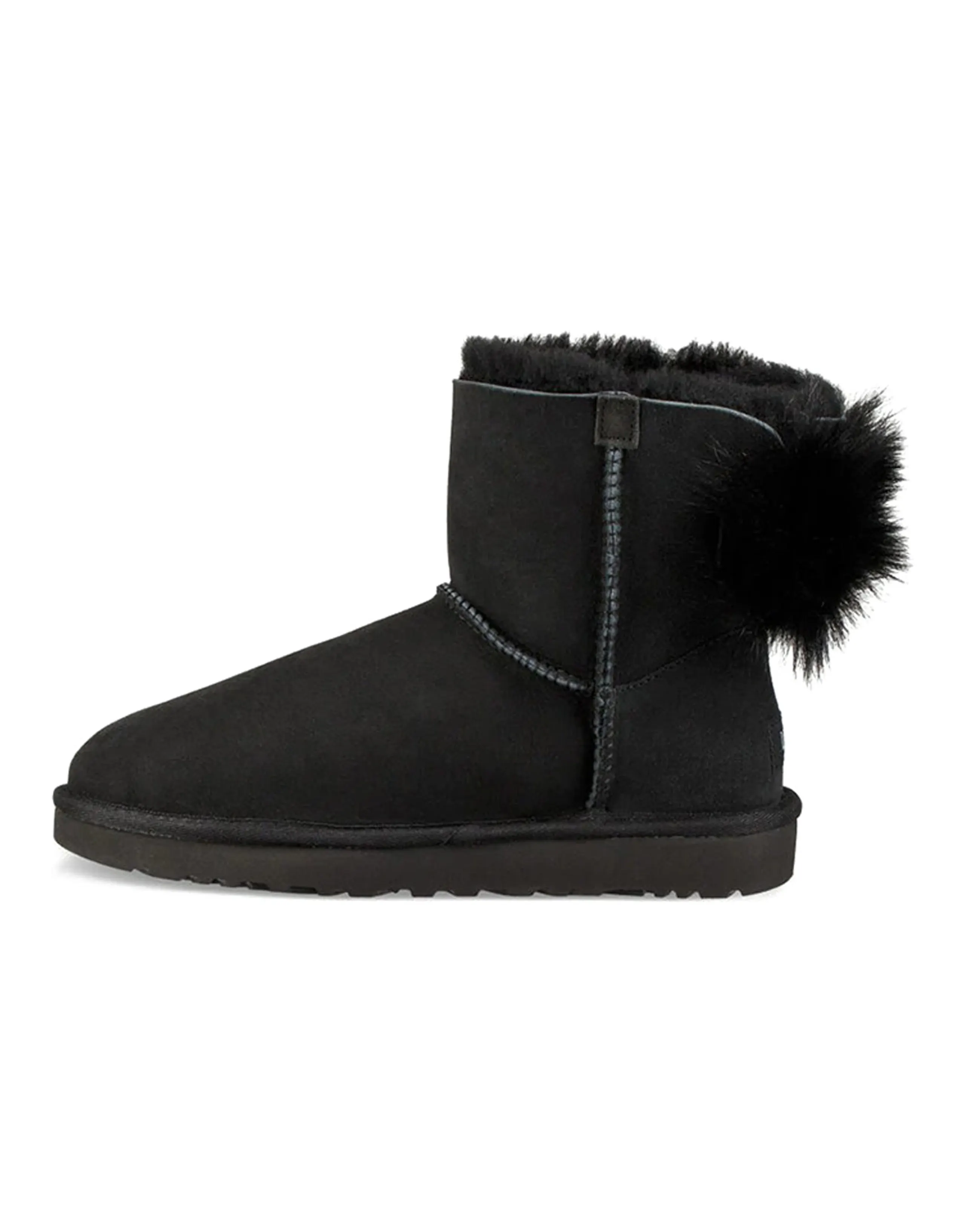 UGG Fluff Bow Mini Fleece Lined Black Women's