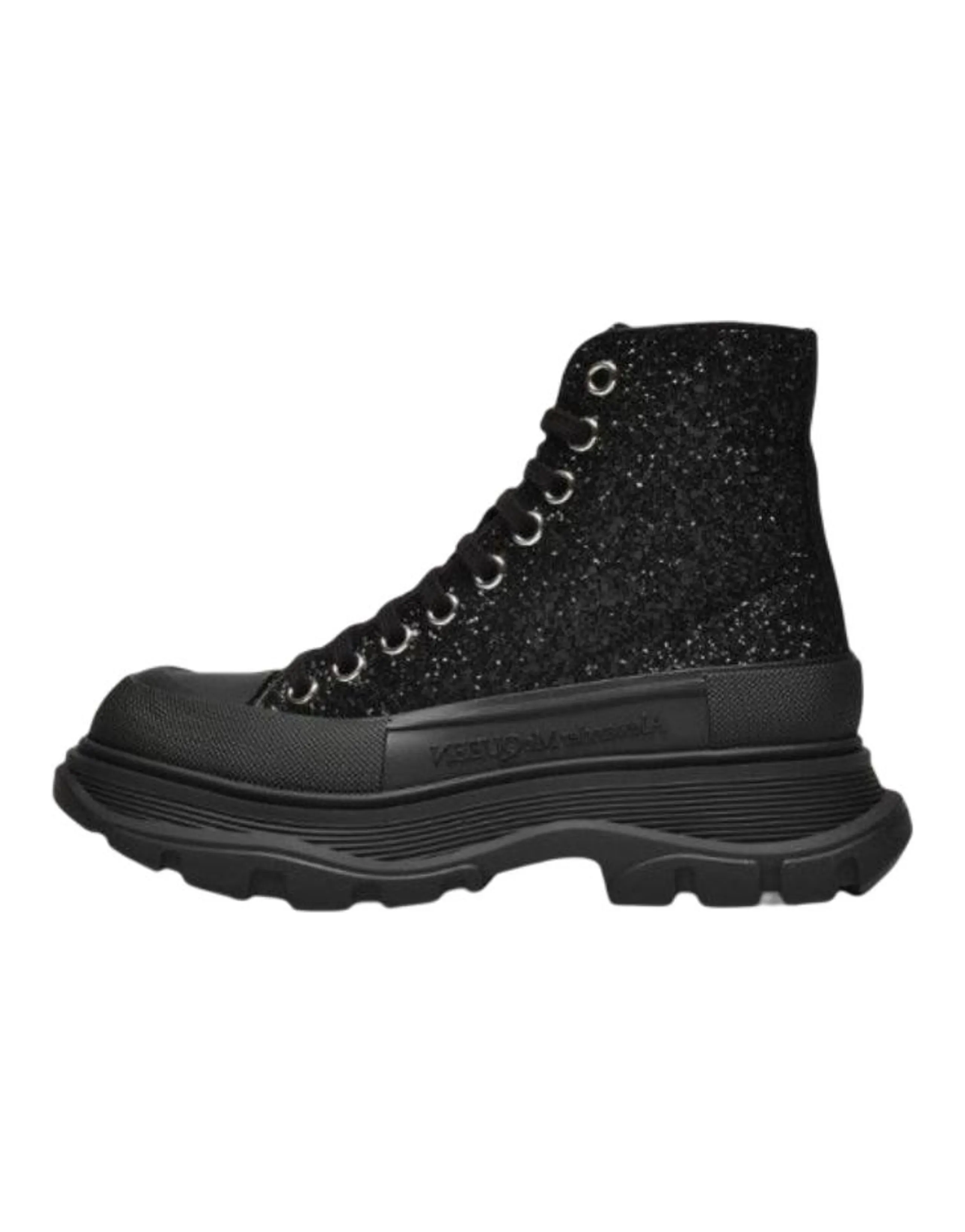 Alexander McQueen Tread Slick Glitter High Top 'Black' Women's