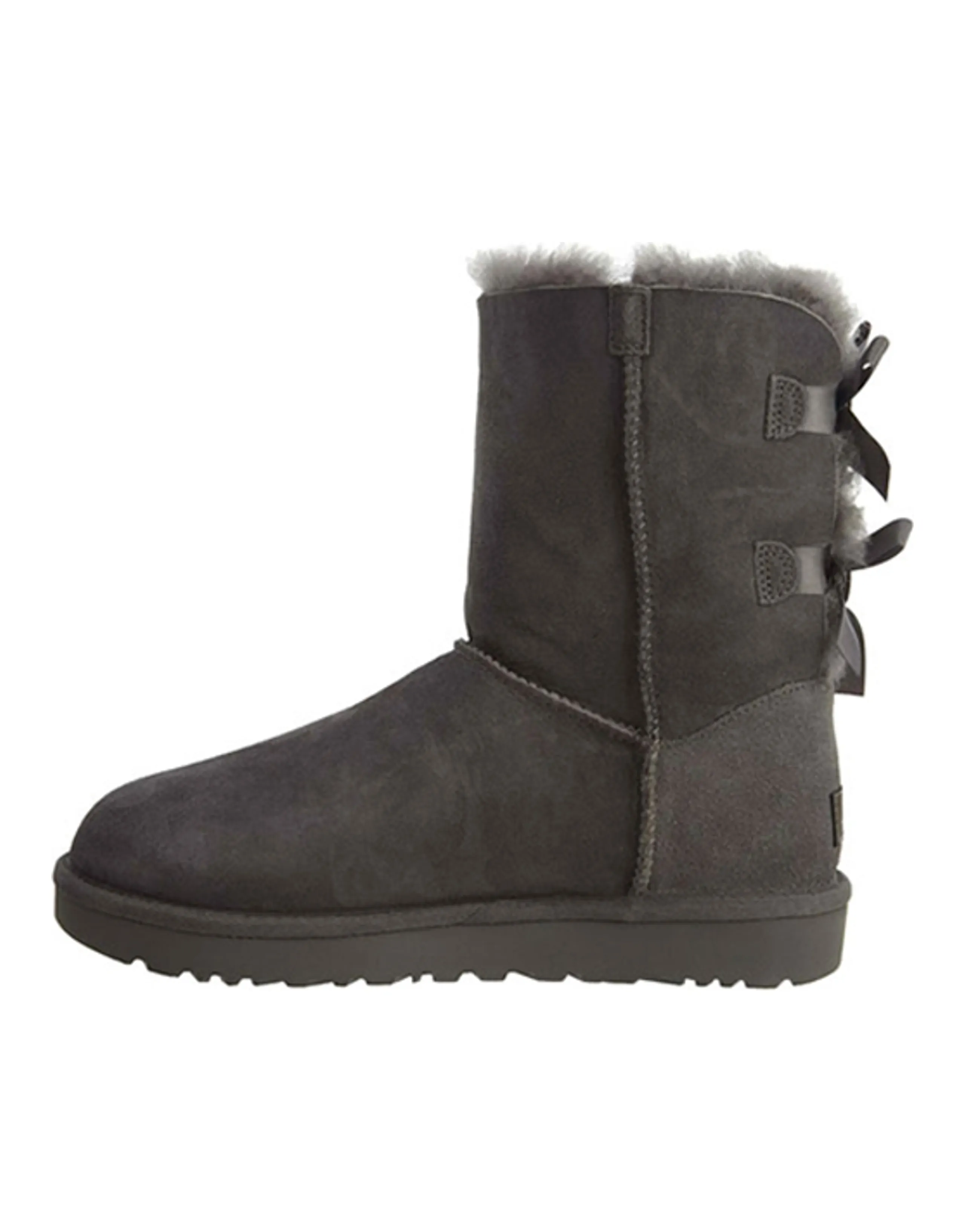 UGG Mini Bailey Bow Ii Boot Fleece Lined Gray Women's