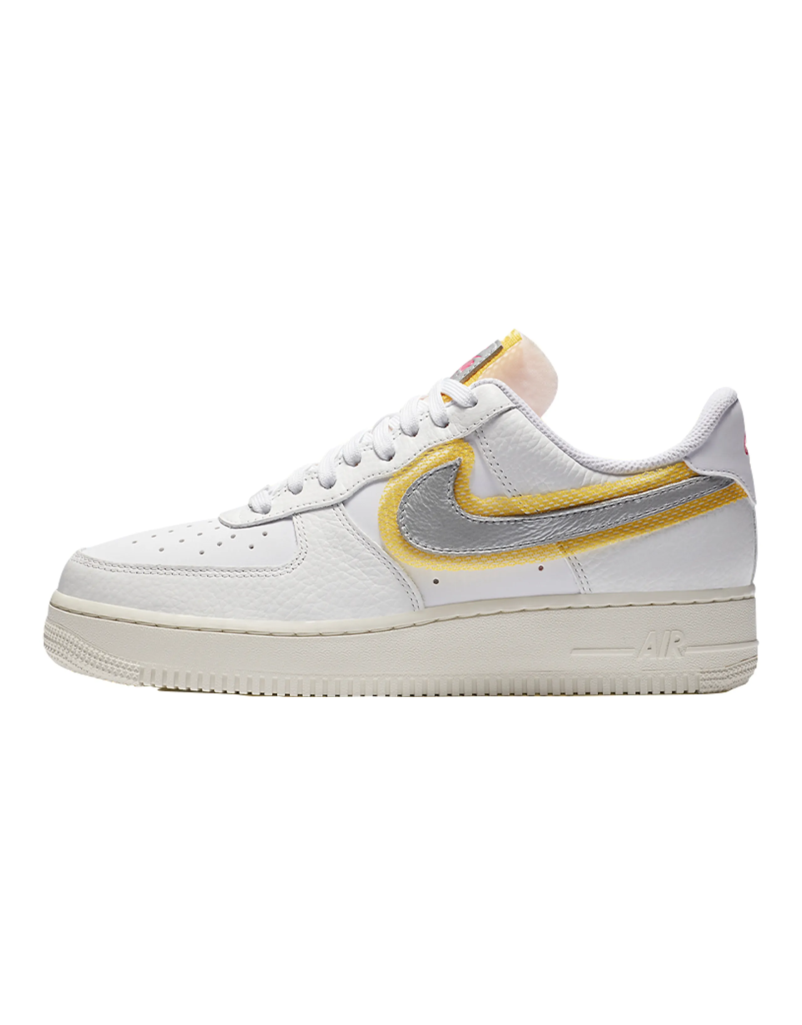 Nike Air Force 1 Low '07 Lx White Metallic Silver Gold Women's
