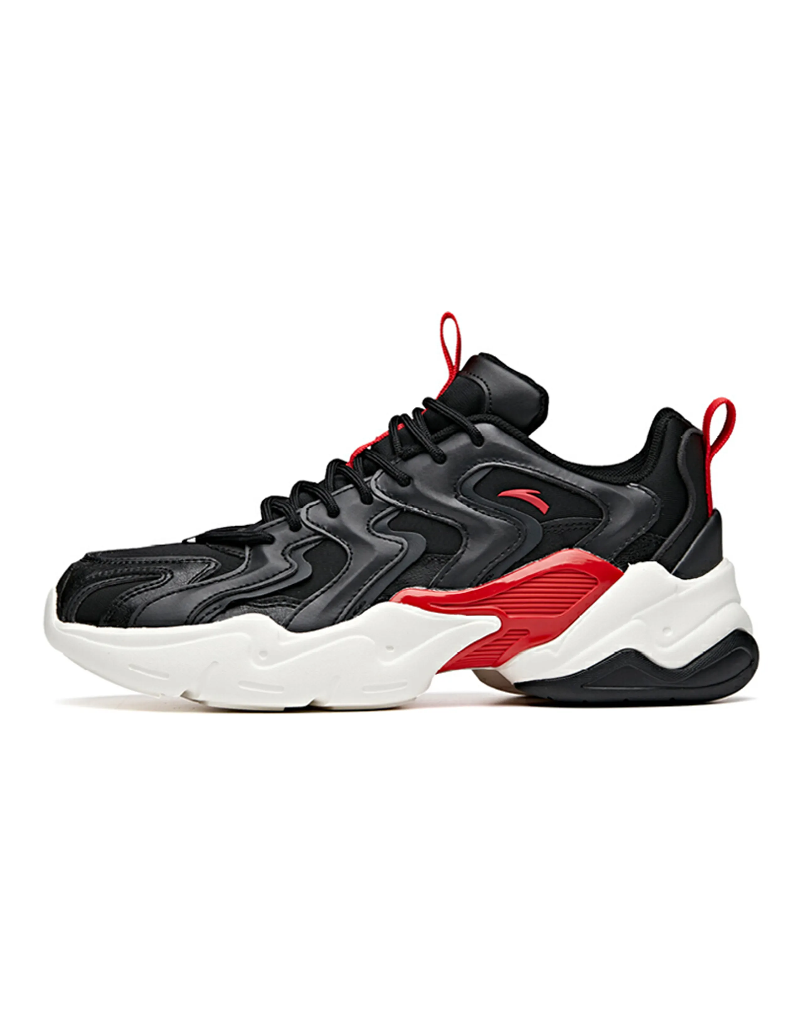 Anta Full Credit Anti-Slip Wear-Resistant Low-Top Chunky Sneakers Men's Black