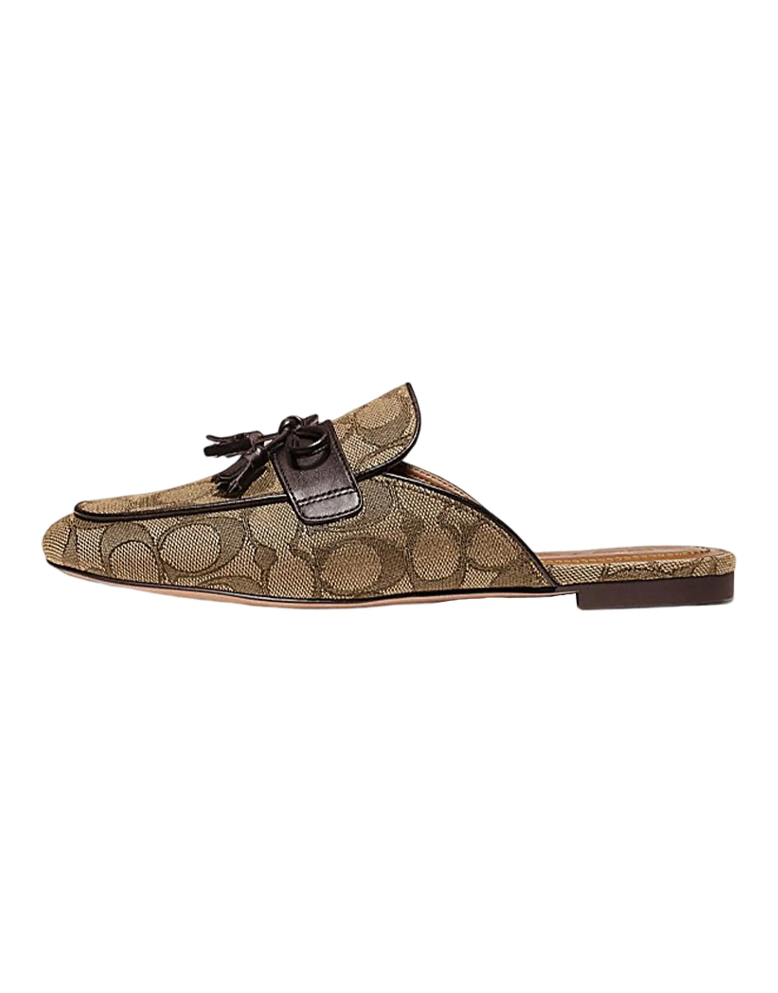COACH Versatile Stylish Closed-Toe Slides Women's Khaki