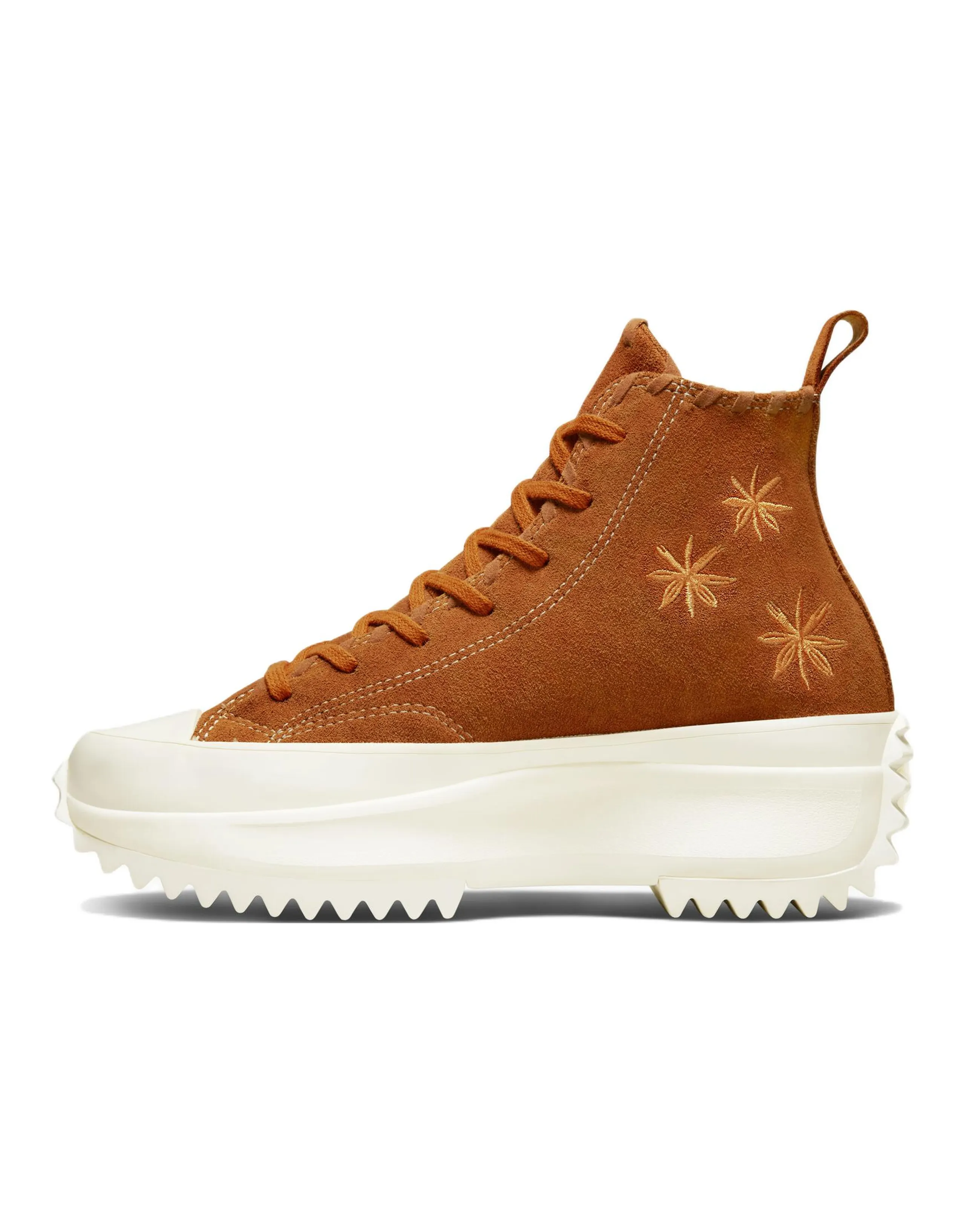 Converse Run Star Hike Platform Hi Embroidered Floral Amber Women's