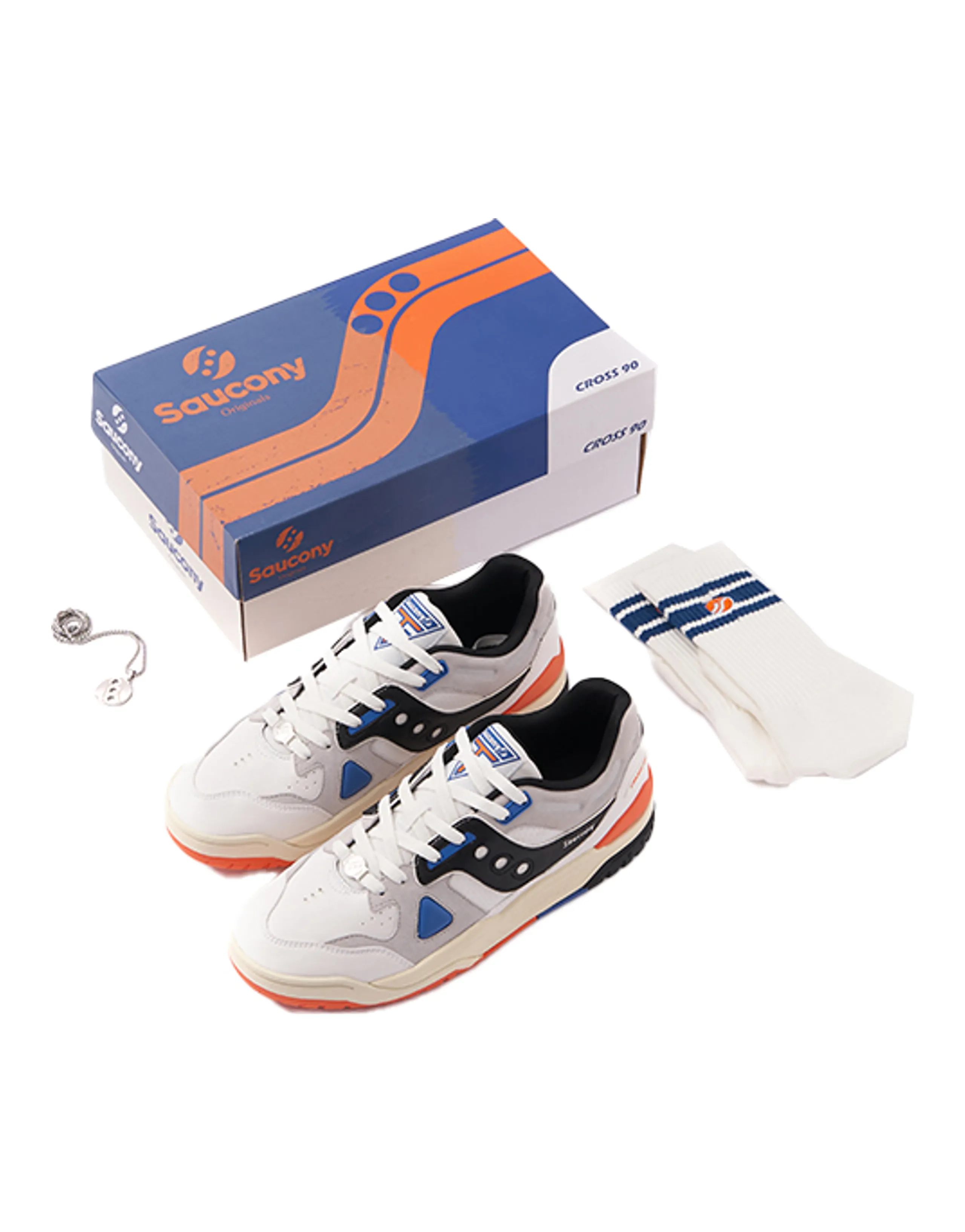 Saucony Skateboard Shoes Unisex Low-Top Gray Black/Orange
