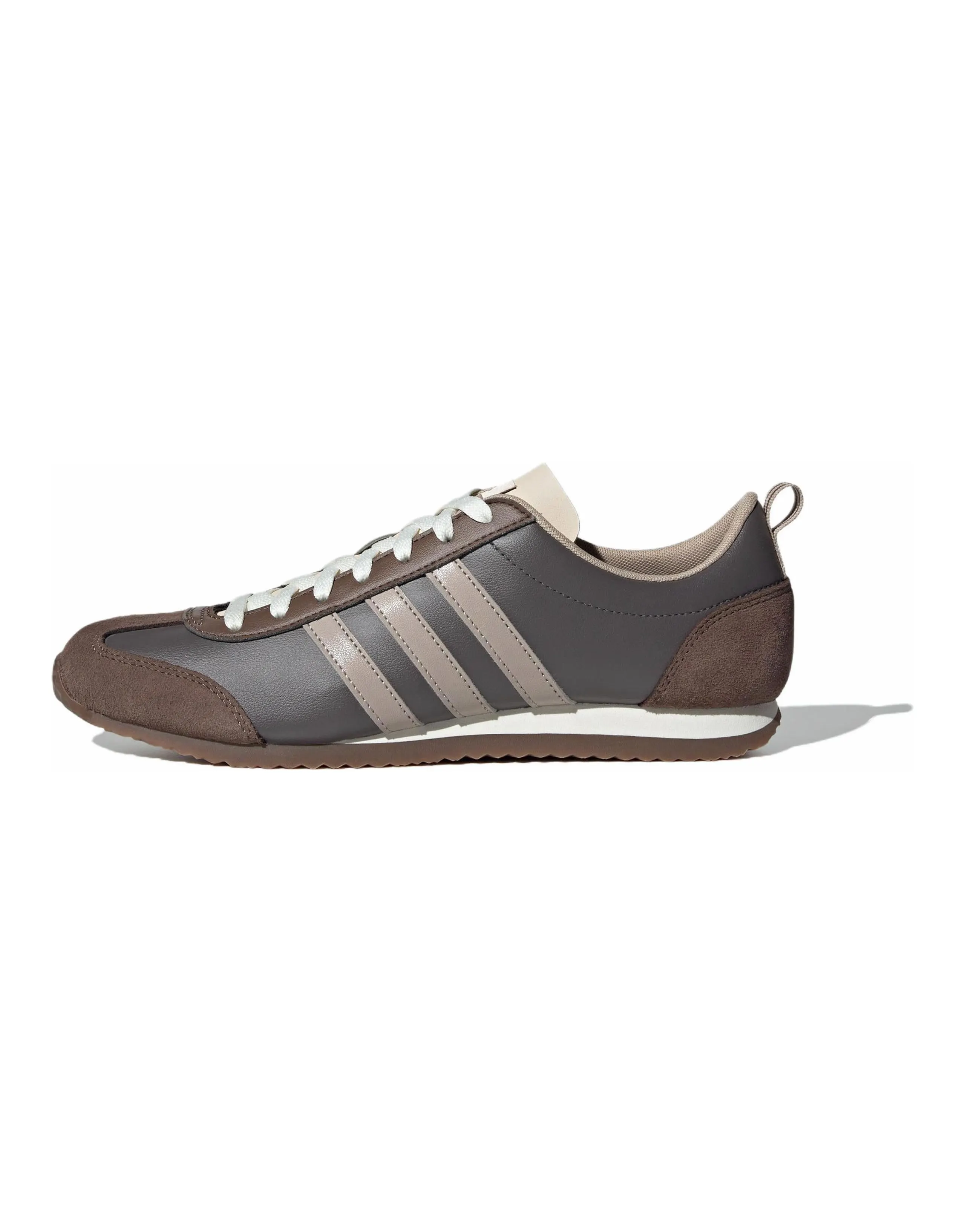 Adidas VS JOG 2.0 Anti-Slip Wear-Resistant Low-Top Casual Shoes Unisex Gray Brown