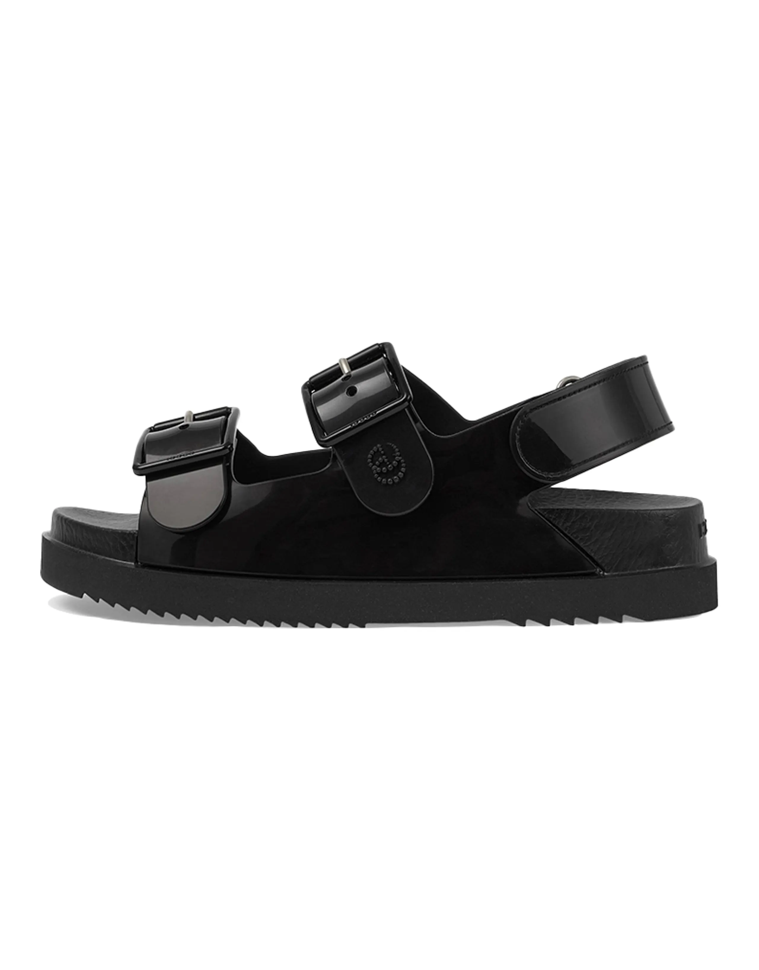 GUCCI Mini Double G Sandal Black Rubber Women's