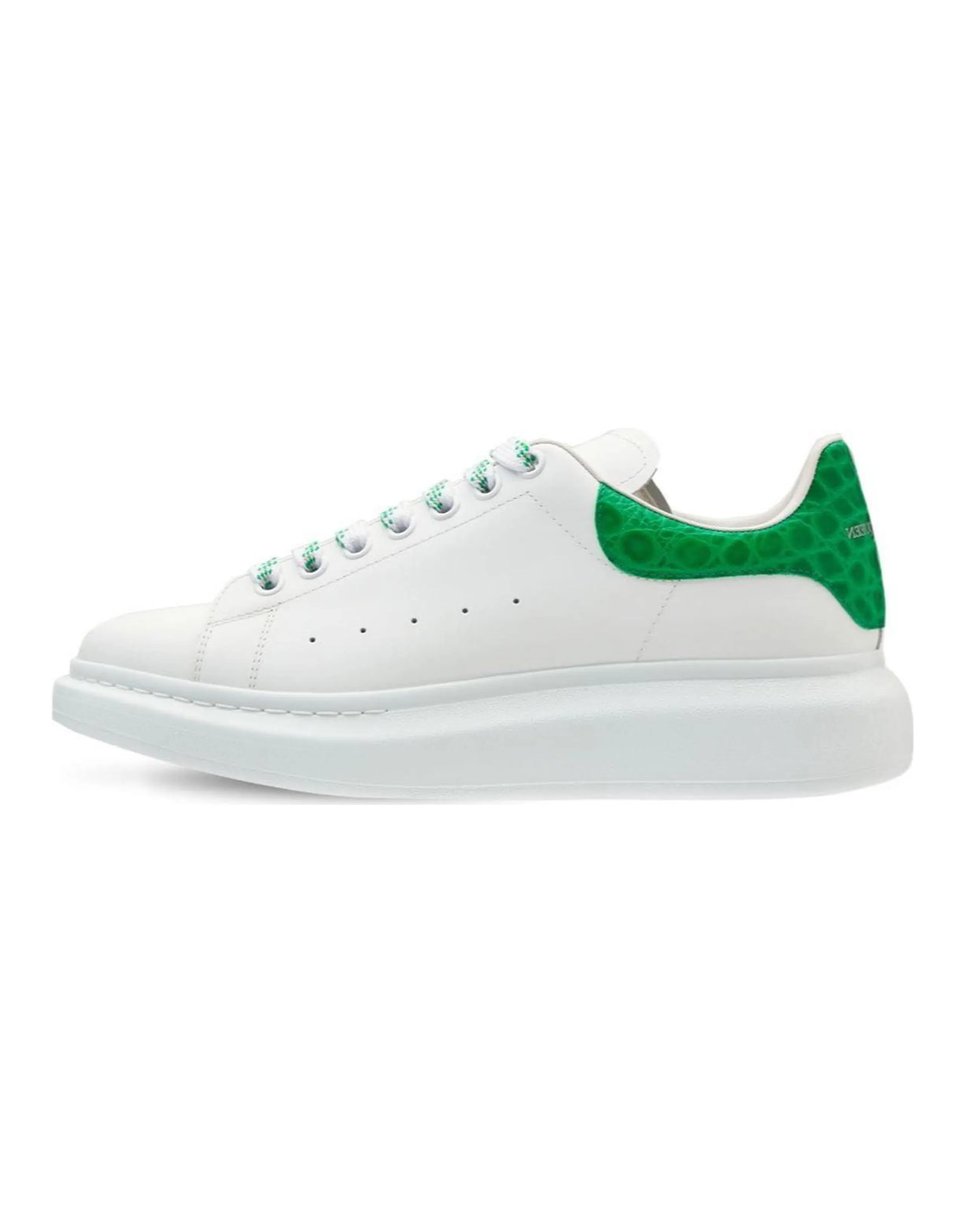 Alexander McQueen Oversized Sneaker 'White Green Crocodile'