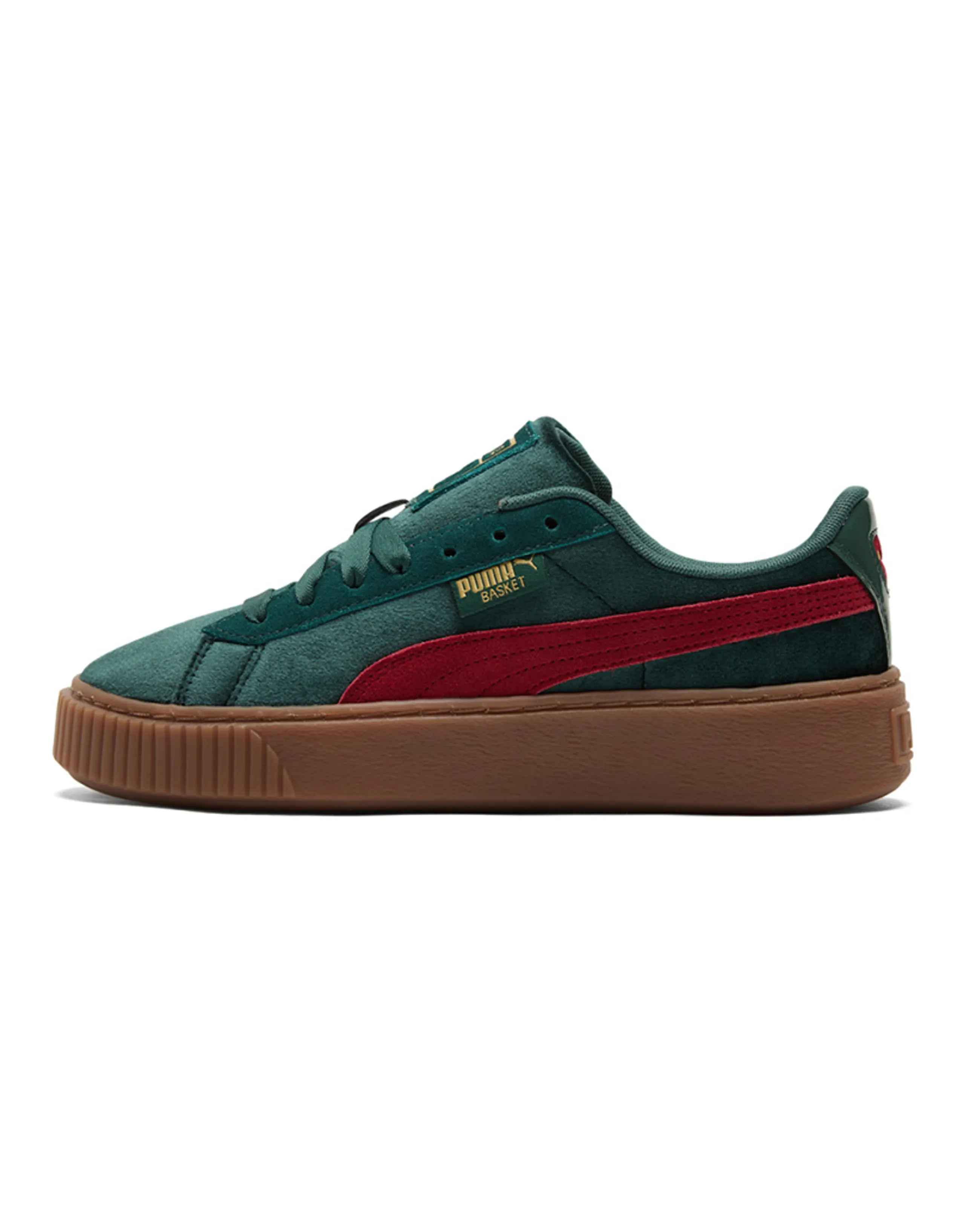 PUMA Platform Velvet Sneakers Green Women's