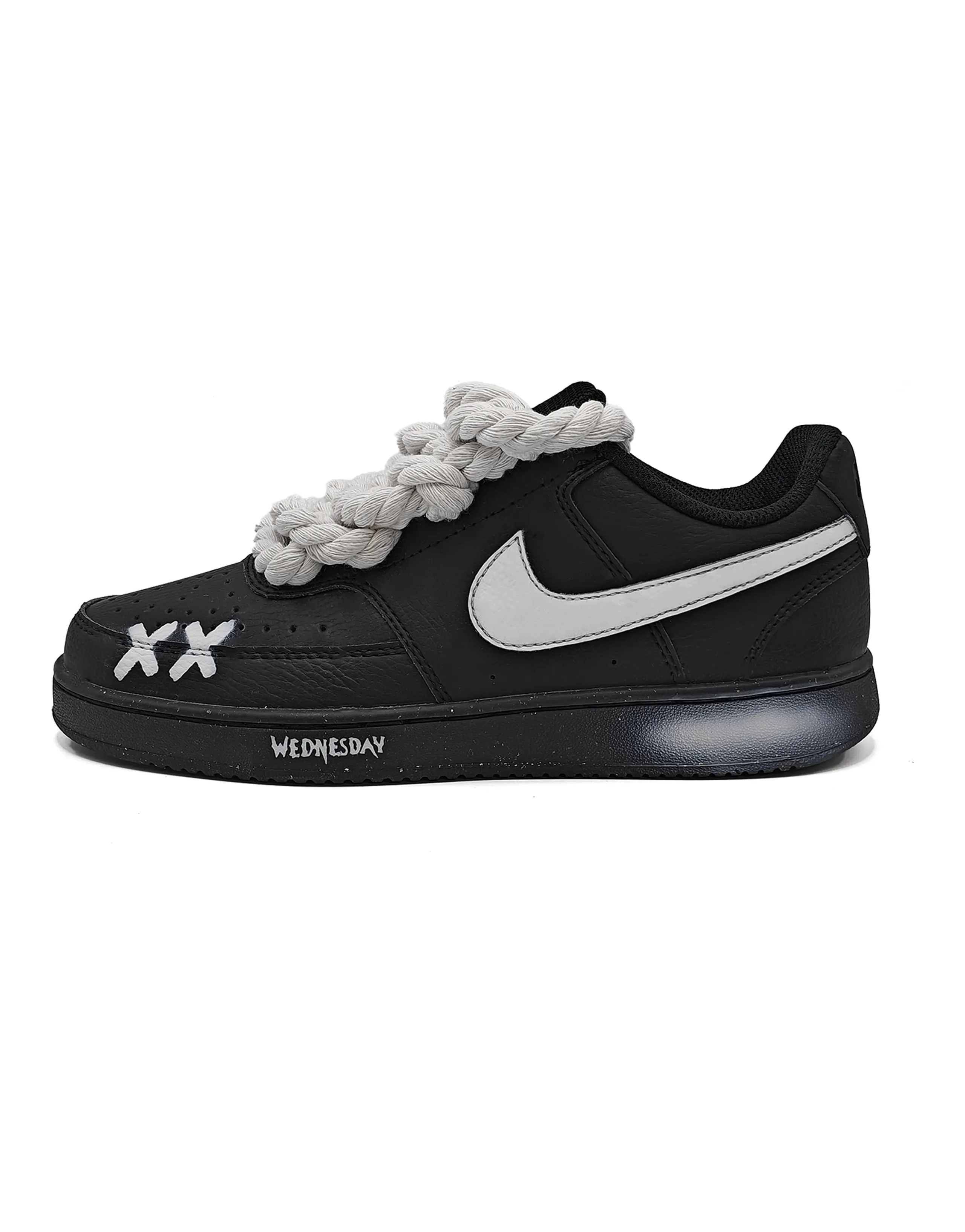 Nike Court Vision Slip-Resistant Lightweight Breathable Low-Top Skateboard Shoes Unisex White