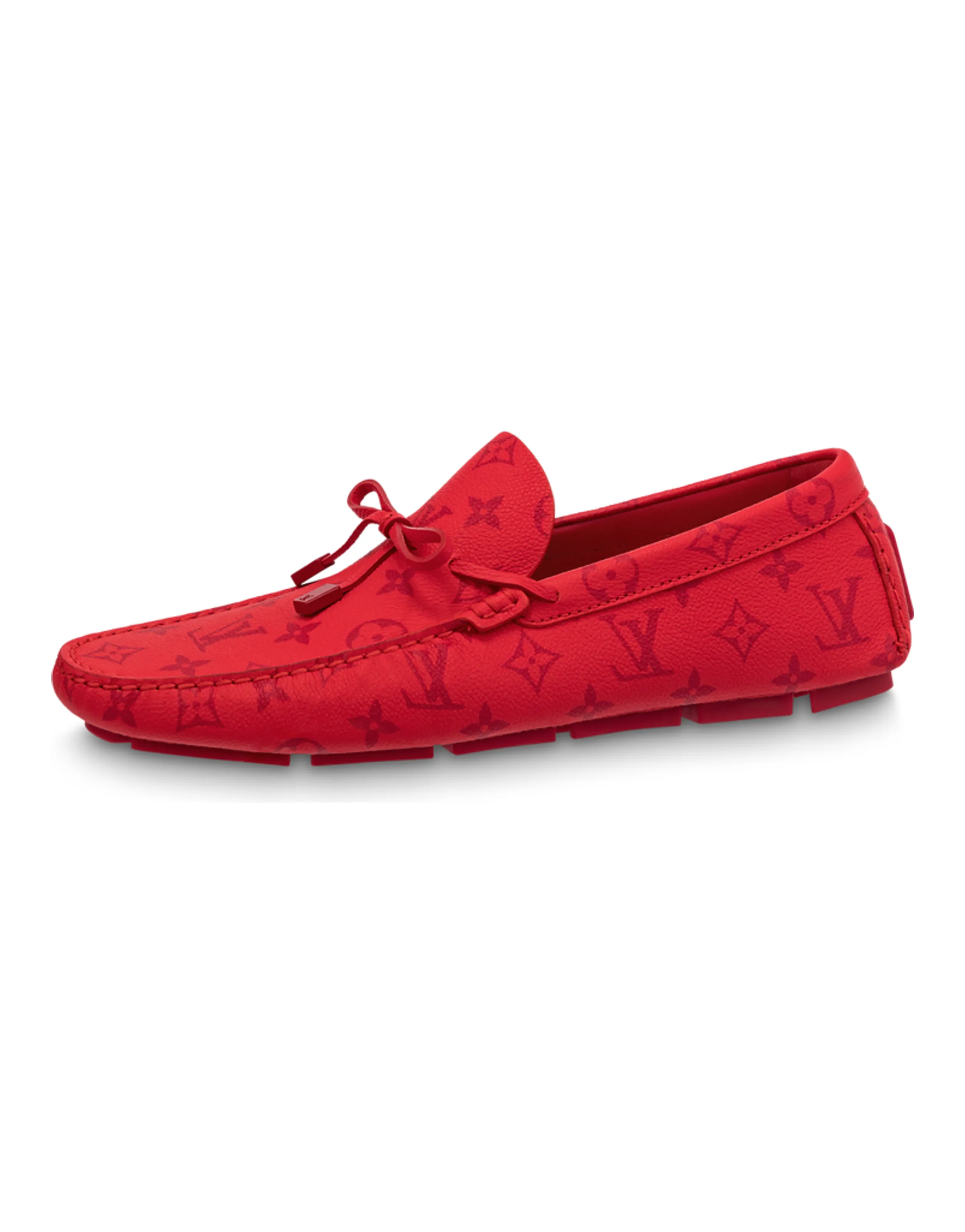 LOUIS VUITTON Driver Moccasin Shoes 'Red Monogram'