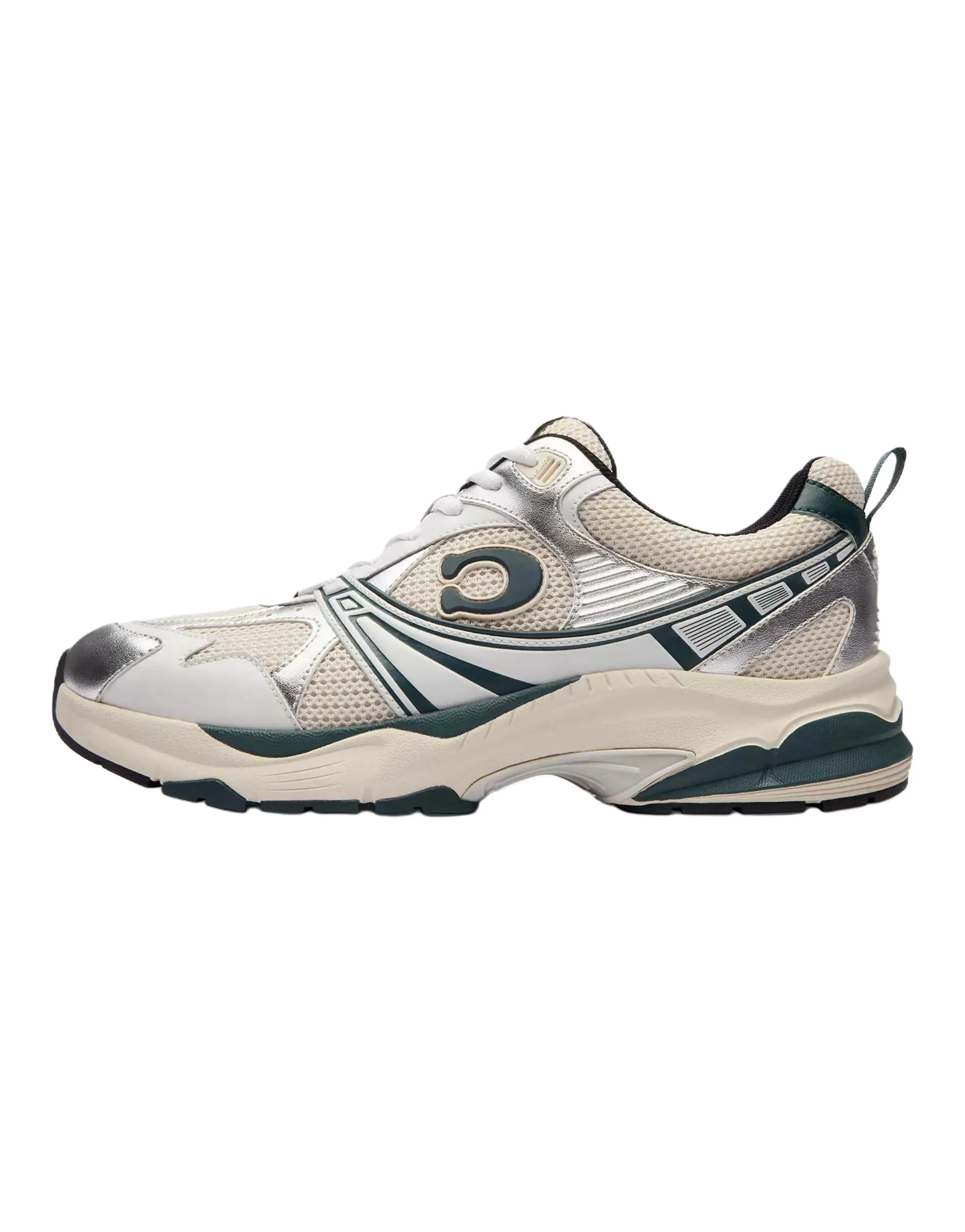 COACH Leather Round Toe Lace-Up Low-Top Casual Shoes Men's Green