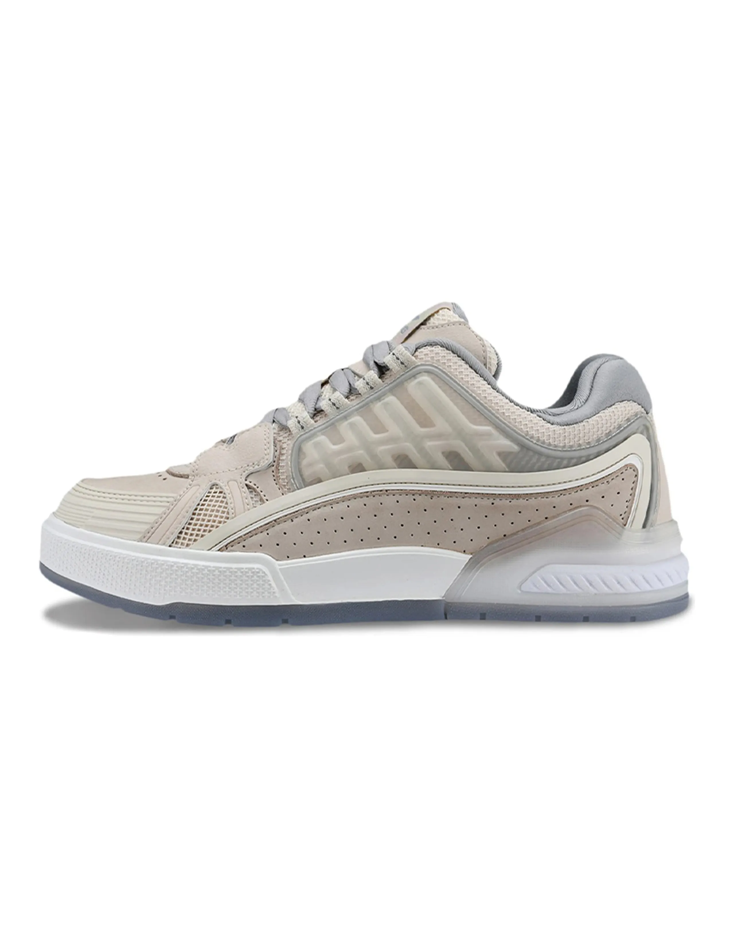LiNing Millennium Era Anti-Slip Wear-Resistant Low-Top Skateboard Shoes Women's White