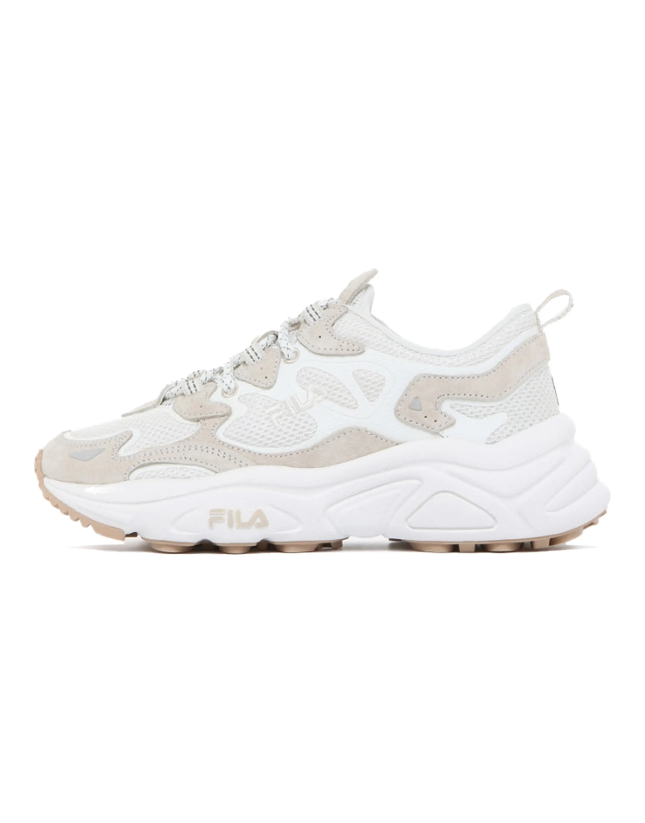 FILA Tenor City Cushioning, Wear Resistant Low top Casual Shoes Unisex Milk White
