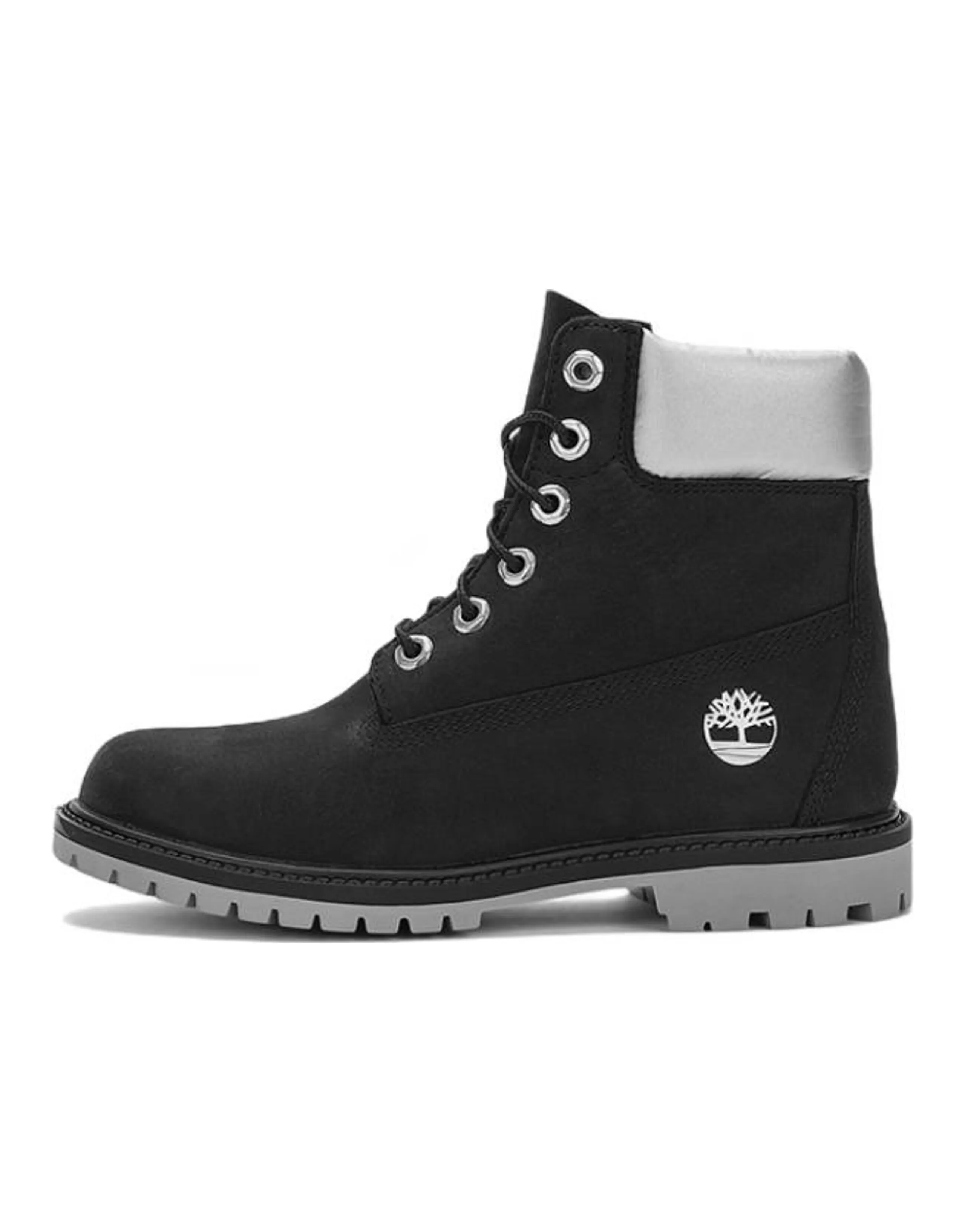 Timberland 6 Inch Heritage Cupsole Waterproof Boots 'Black Nubuck With Silver Collar' Women's